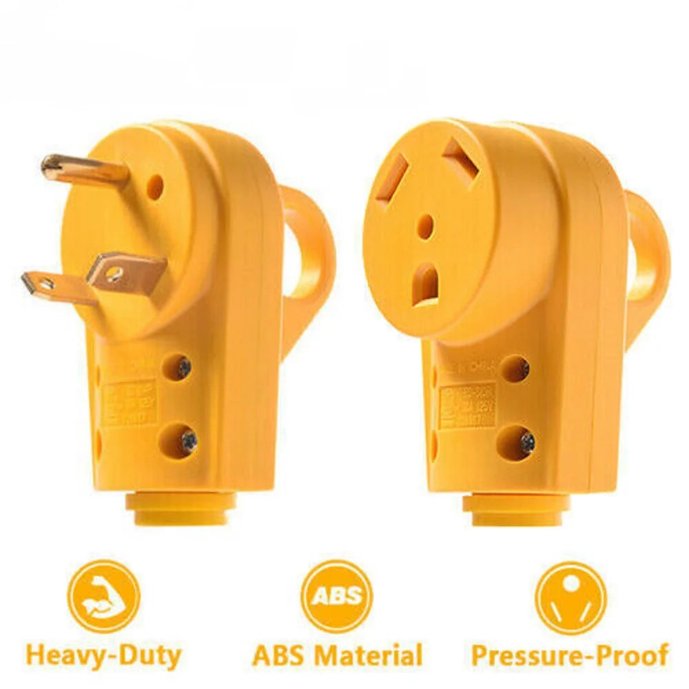 RV 30 Amp Receptacle Plug Male & Female Power Cord End Replacement Electrical 125V, Epicord