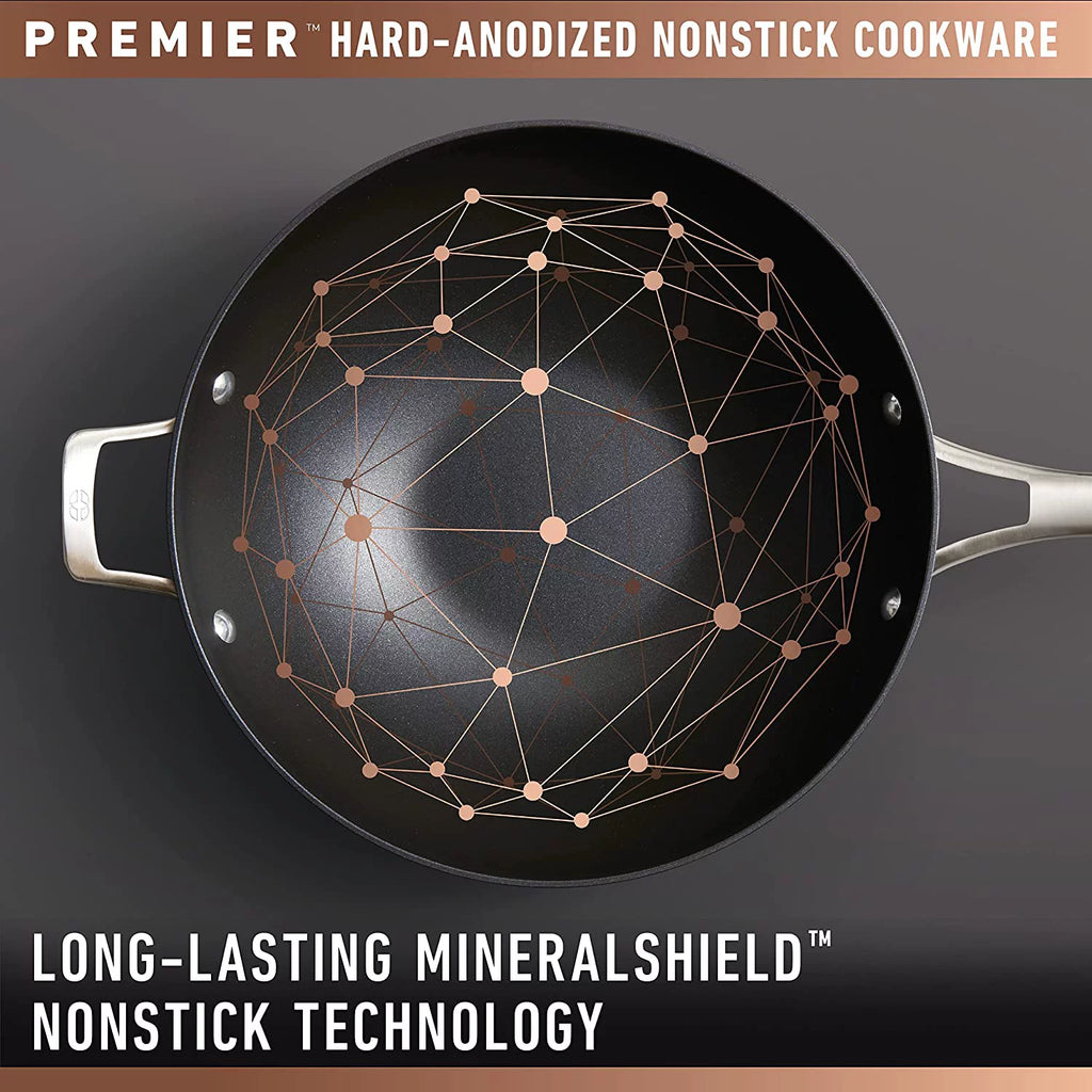Calphalon Premier Hard-Anodized Nonstick 13-Inch Deep Skillet with Lid J976