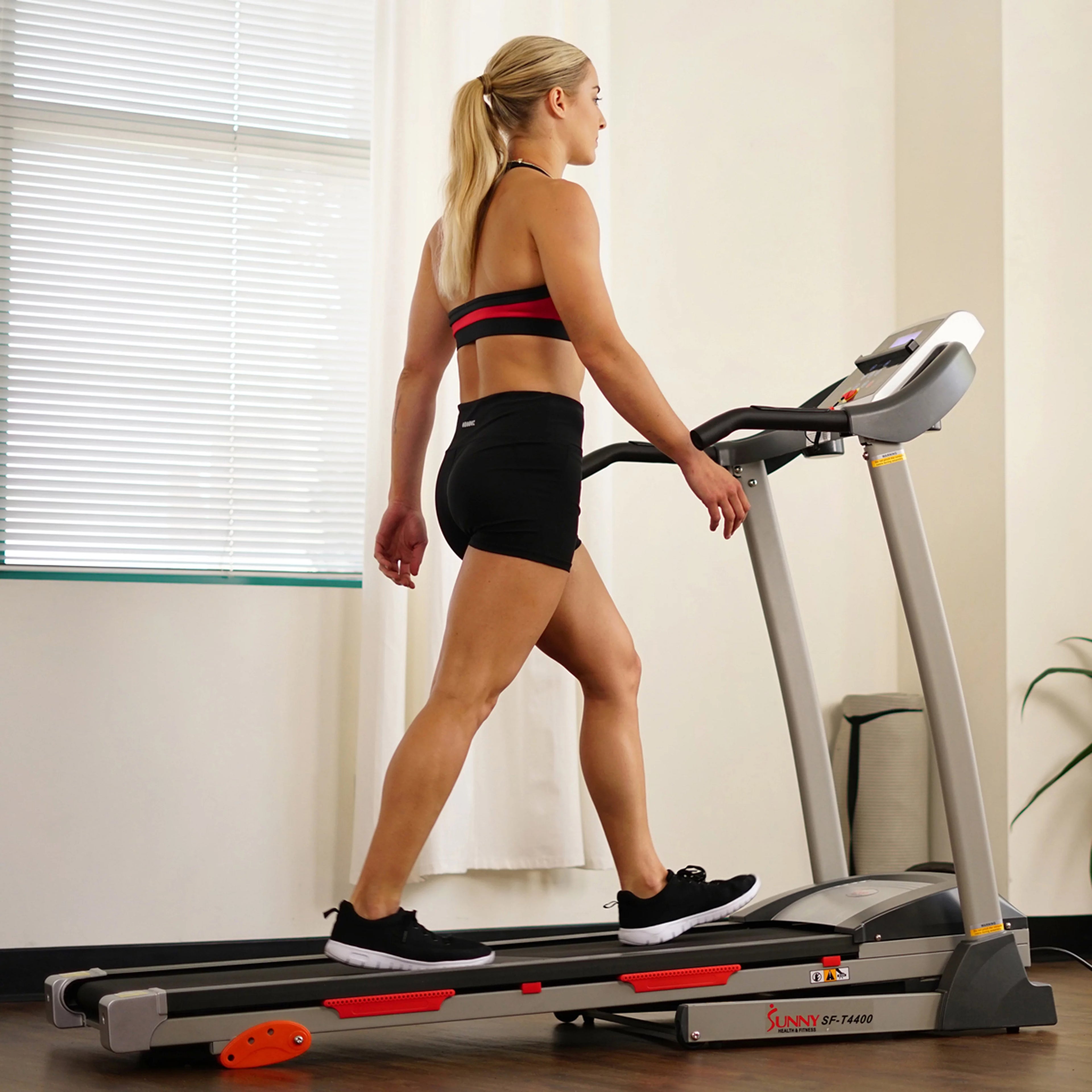 Sunny Health & Fitness Folding Treadmill with Manual Incline SF-T4400 M524297