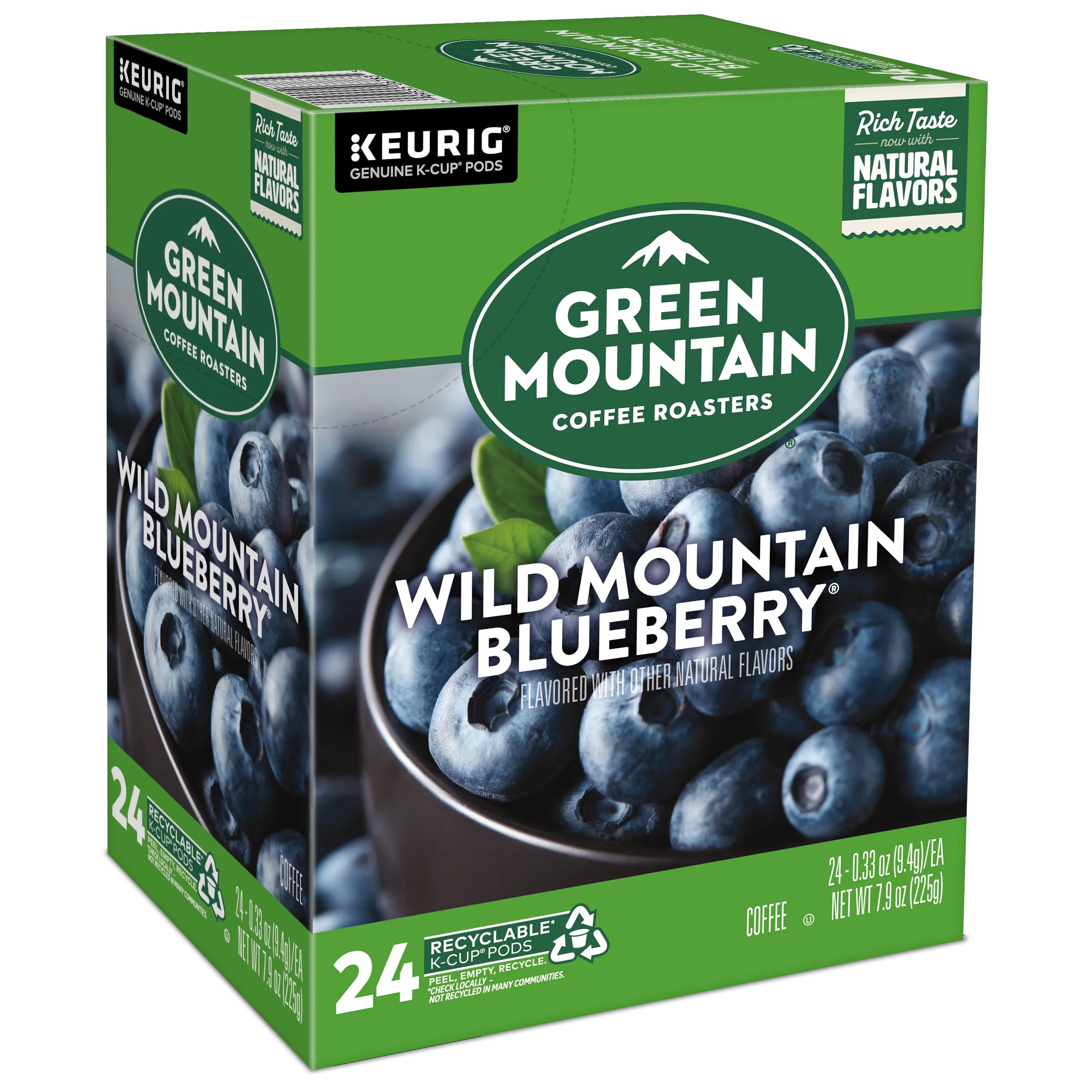 Green Mountain Coffee Roasters Wild Mountain Blueberry Light Roast K-Cup Pods, 24 Count N809599