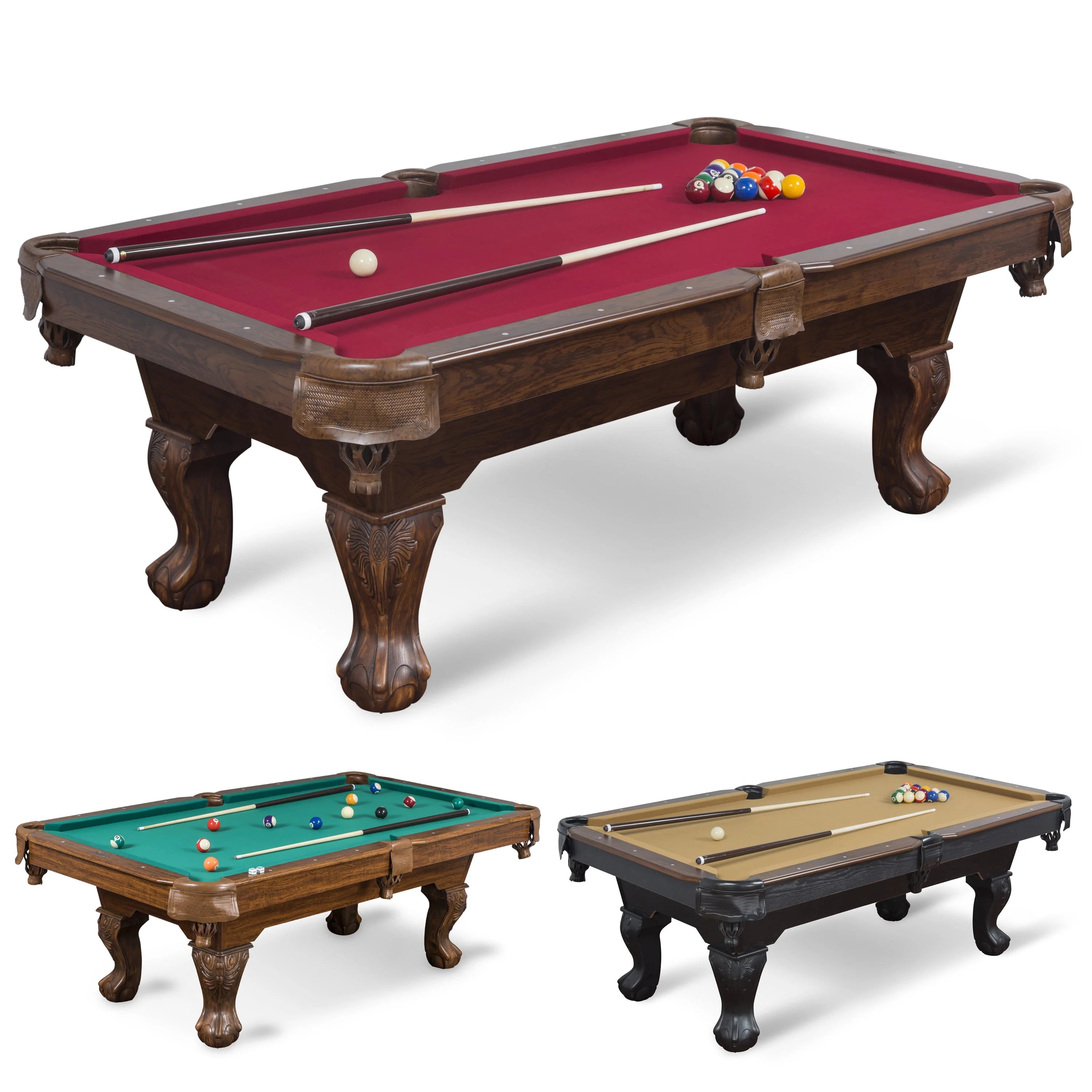 Classic Sports Brighton 87 Billiard Pool Table, Tan G11980