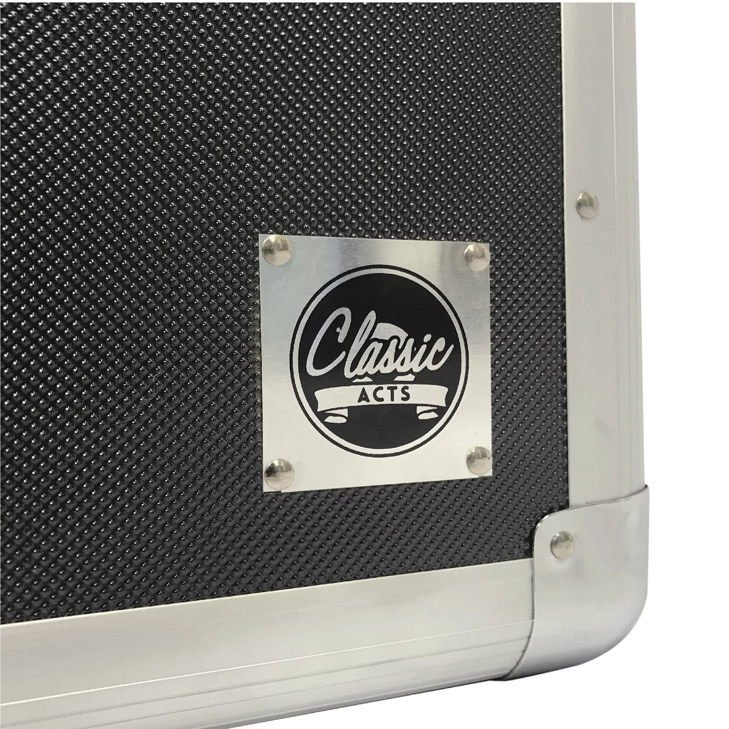 Classic Acts Vinyl Record Album Storage Case – Aluminum LP Crate, Holds 150 Records H60020