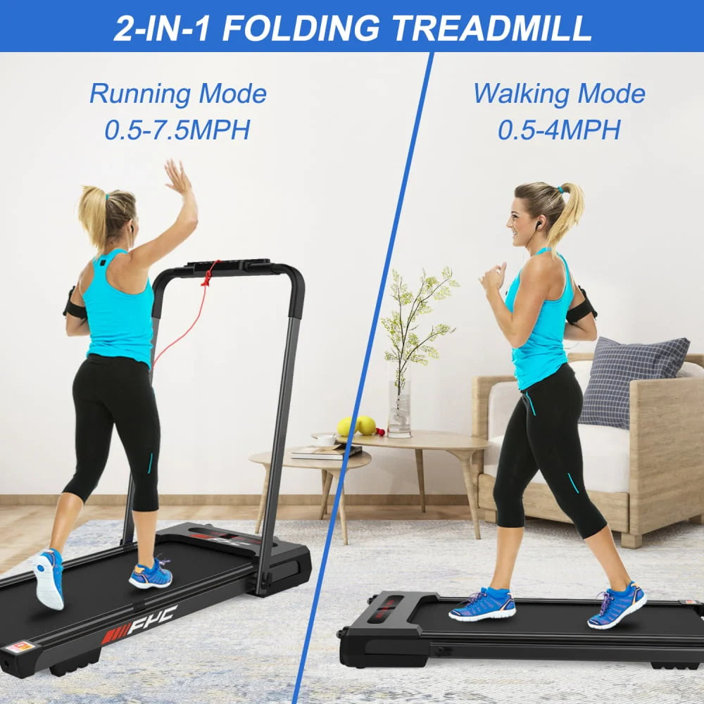 Folding Treadmill with Incline 2.5HP for Home, Bluetooth & Heart Rate Sensor U3414