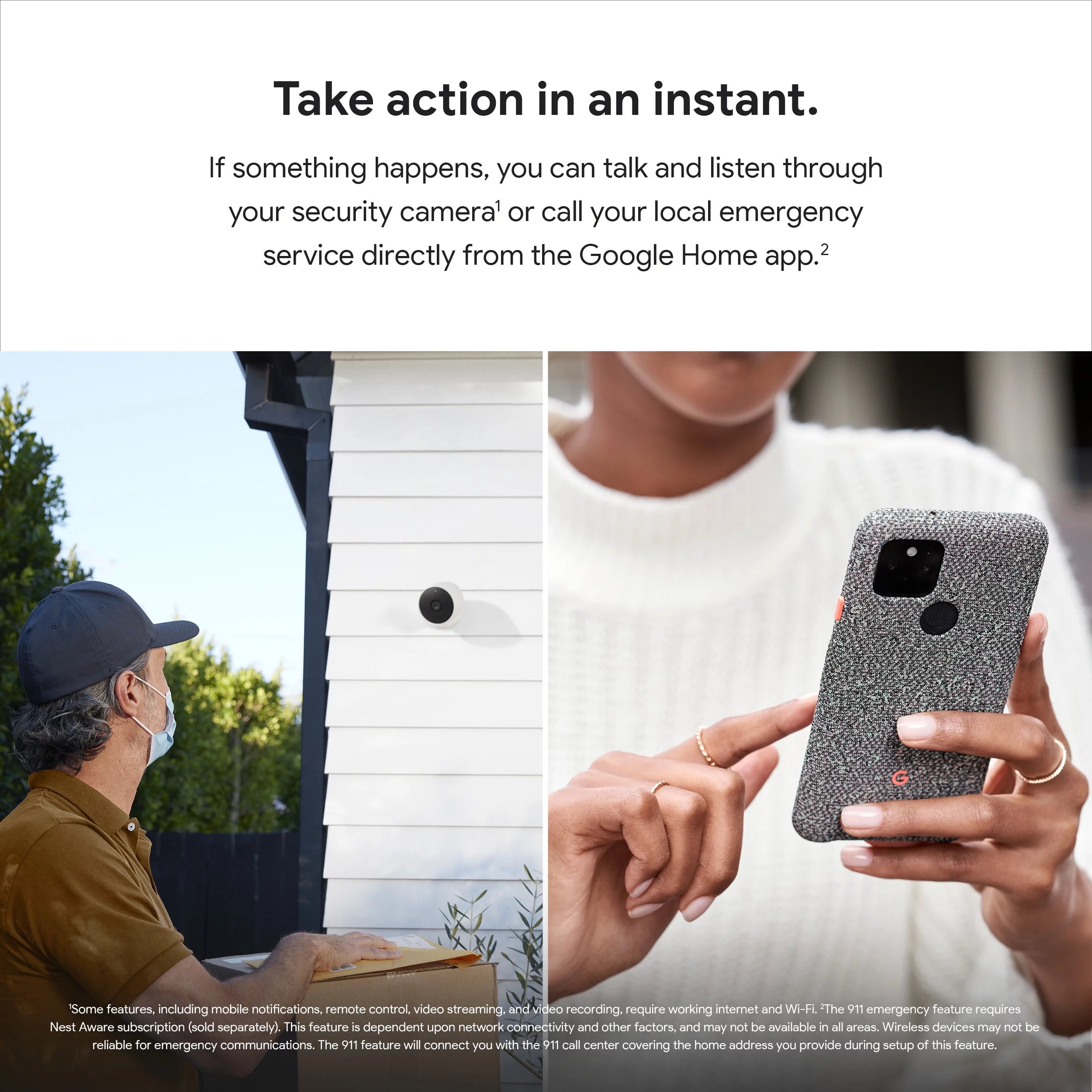 Nest Camera (outdoor or indoor, battery) 1pk White W309591