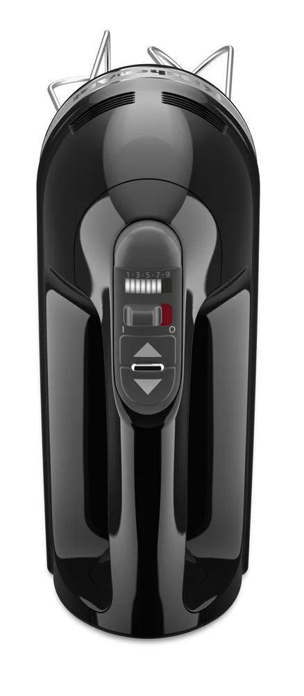 KitchenAid KHM926OB 9-Speed Digital Hand Mixer with Turbo Beater II and Pro Whisk, Onyx Black D331