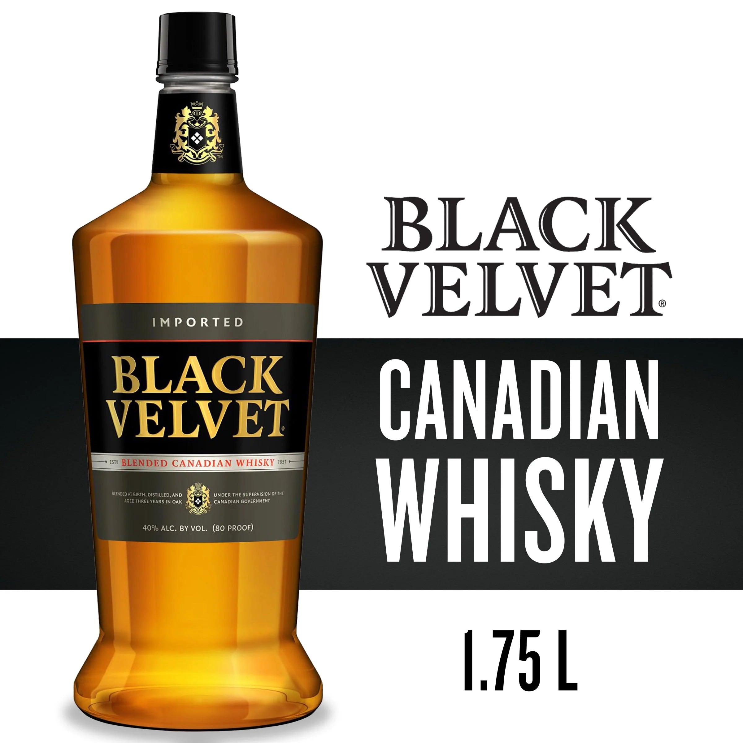 Black Velvet Canadian Whisky Aged 3 YR, 1.75 L, 40% ABV I473360