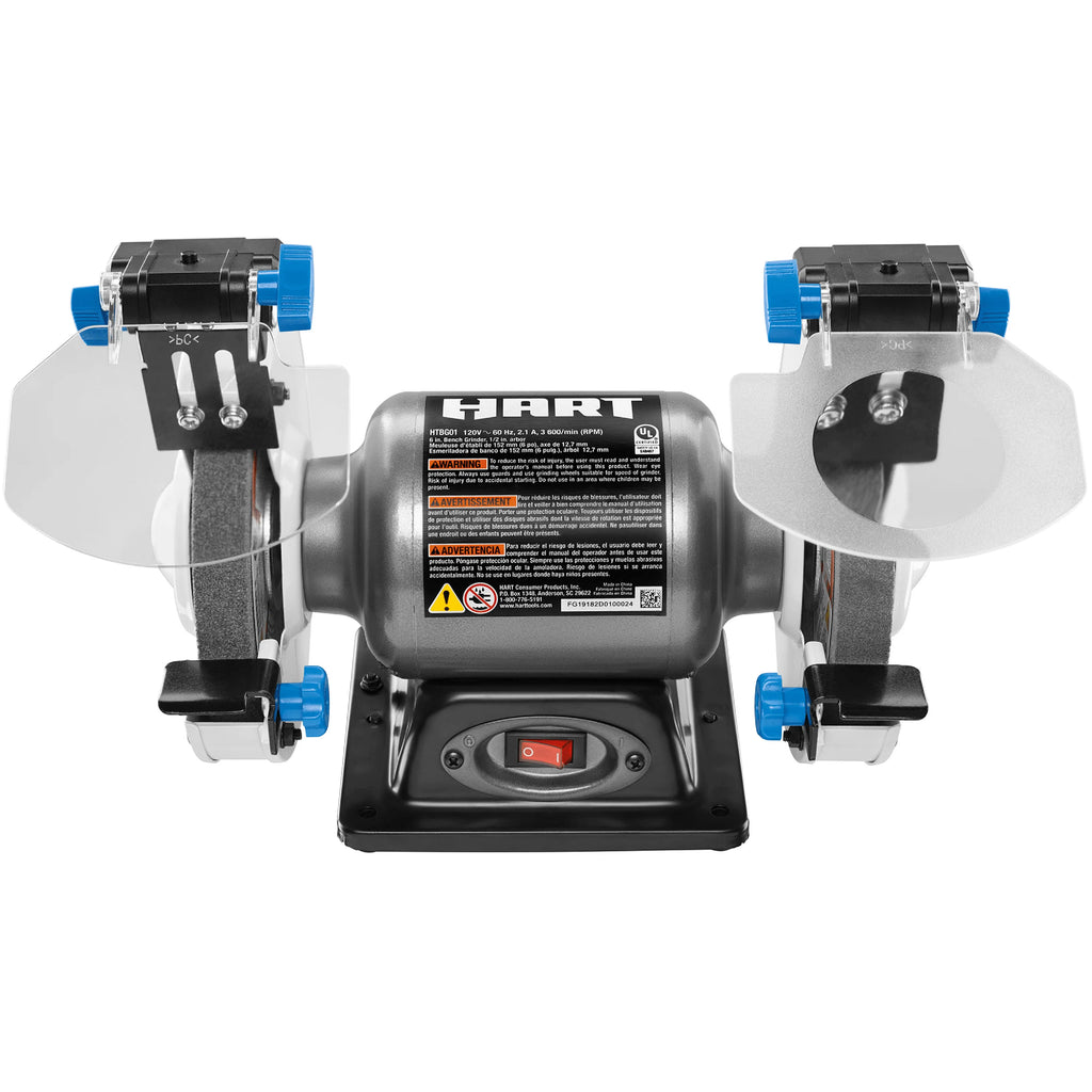HART 6-inch 2.1-Amp Bench Grinder