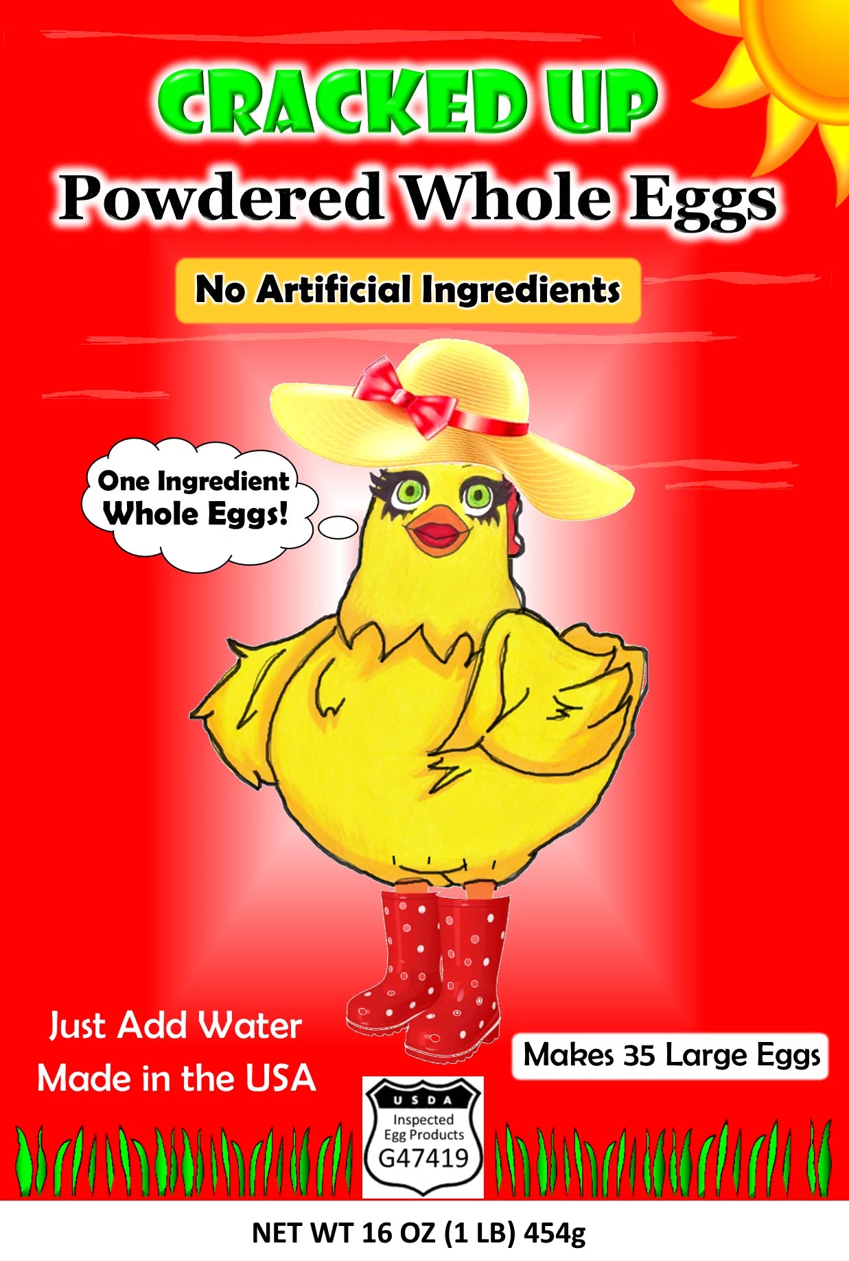 1 lb (16 oz) Whole Powdered Eggs, Made in USA, Resealable Pouch W44533