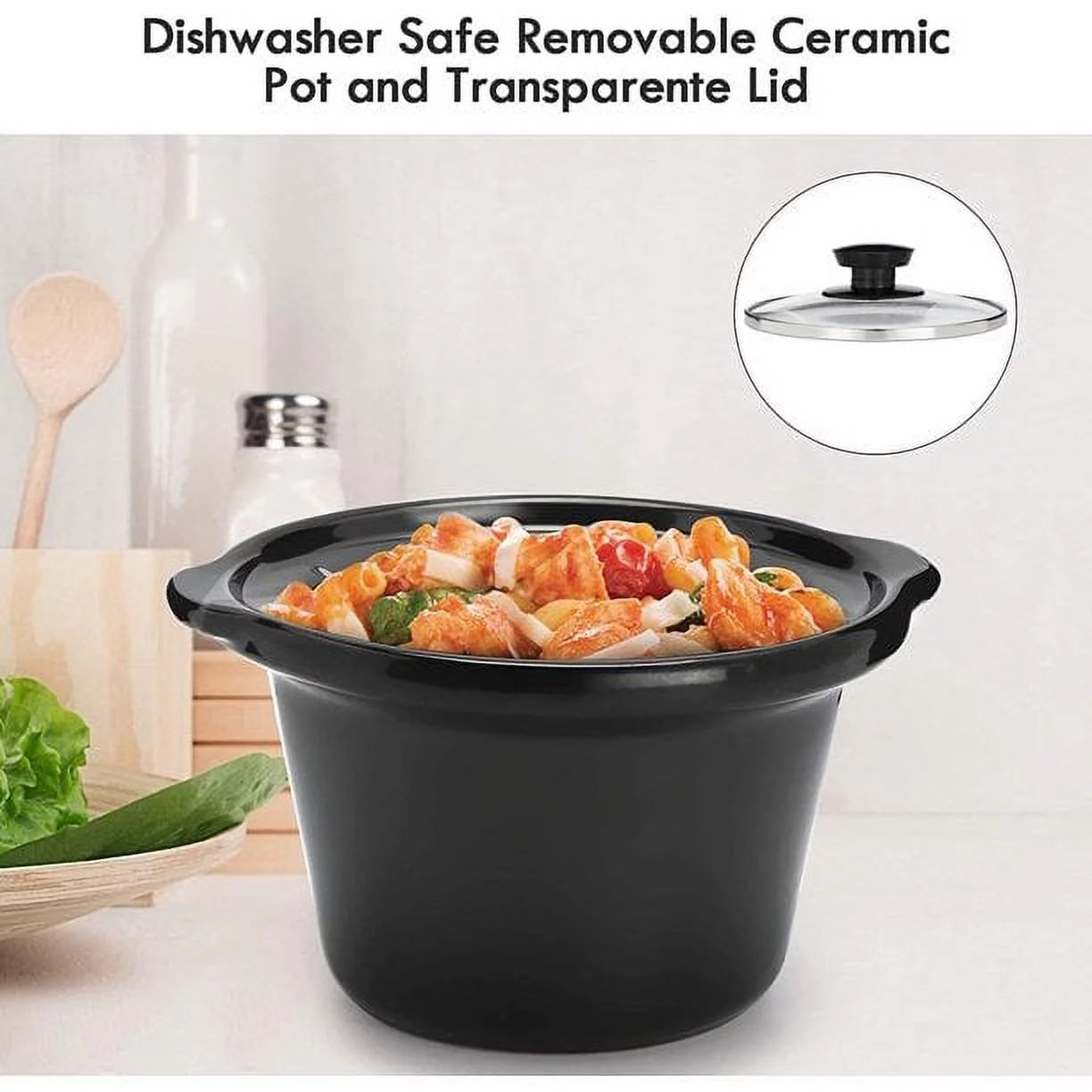 CozyHom 2.5QT Dual Pot Slow Cooker with Adjustable Temp R17780