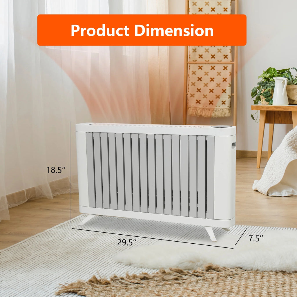 1500W Smart Radiator Space Heater with Thermostat and Timer A225873