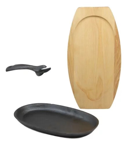 Cast Iron Fajita Skillet Set with Base O46349