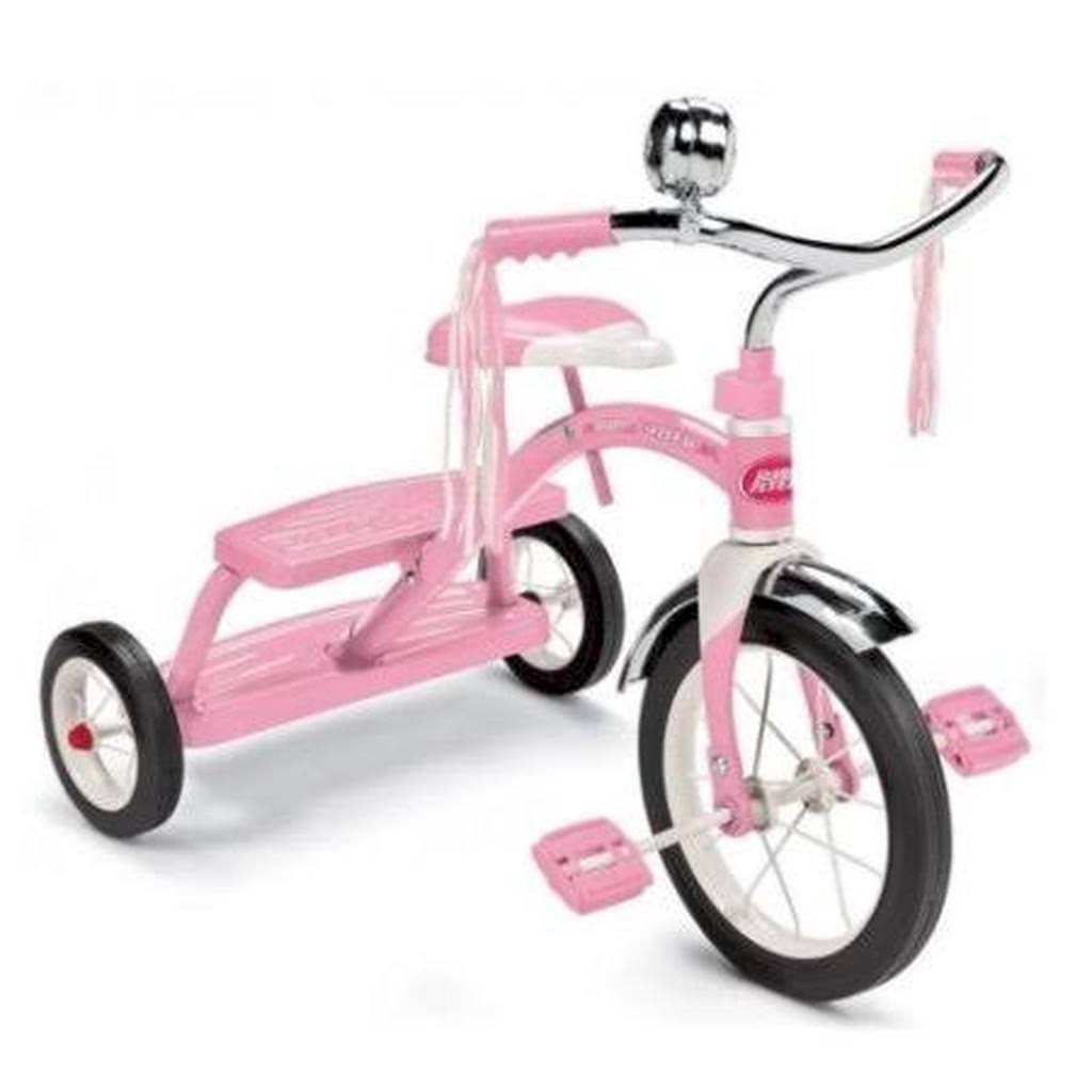 Radio Flyer 33p Classic Pink Girls 12& Dual Deck Tricycle