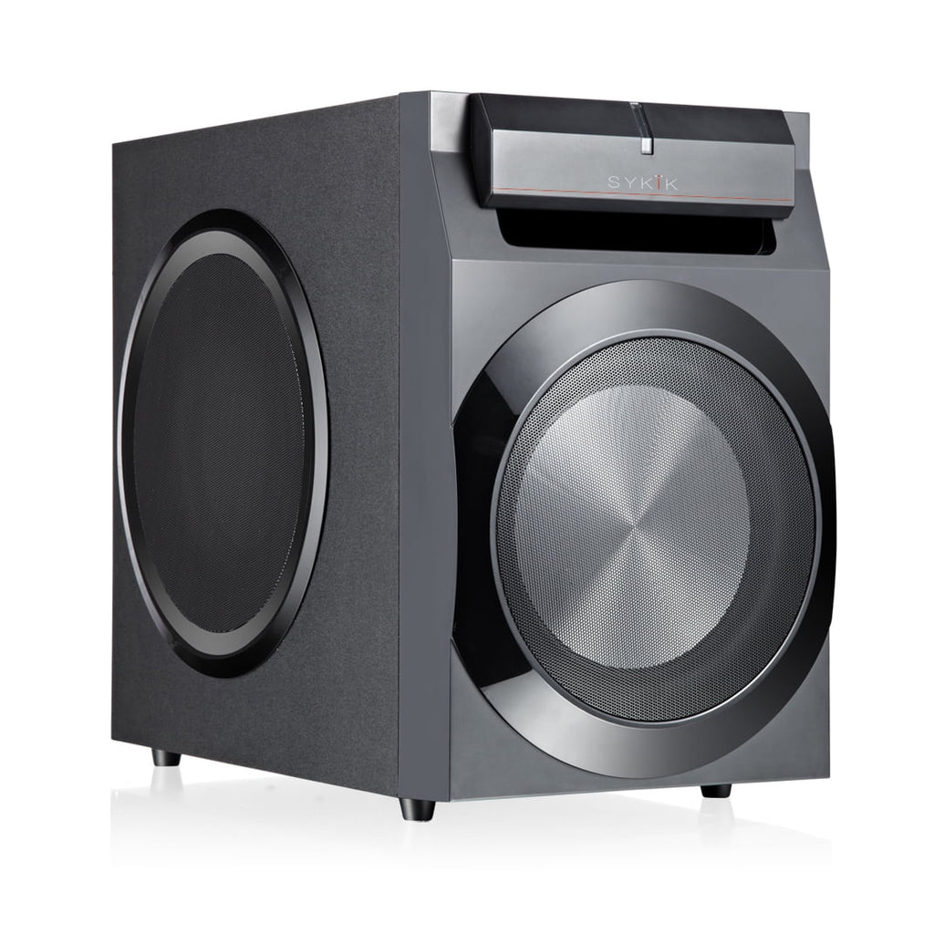 sykik power spp0298bt Bluetooth 210W RMS 8" active subwoofer with remote Q4140