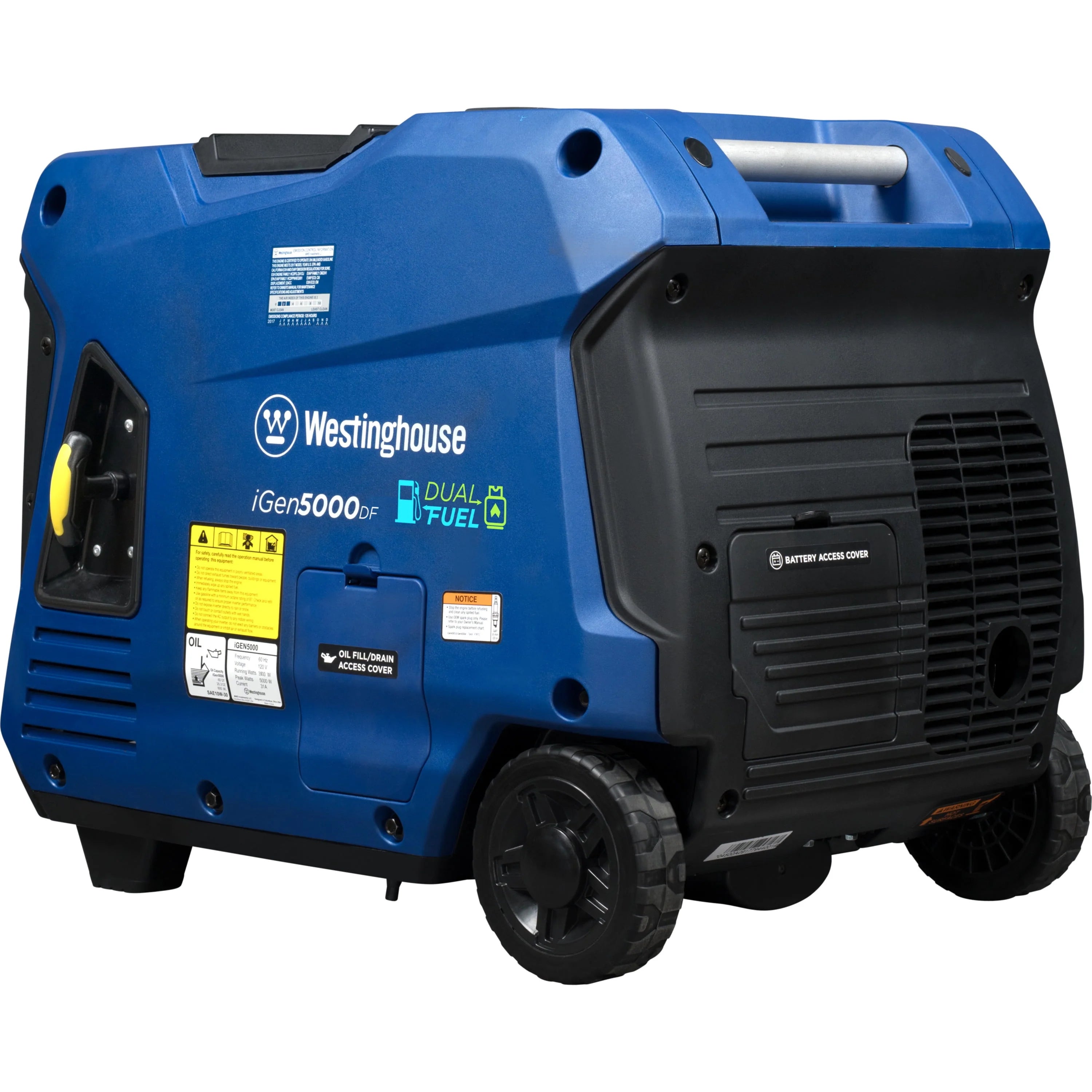 Westinghouse 5000 Watt Dual Fuel Portable Inverter Generator with RV Outlet Q6963