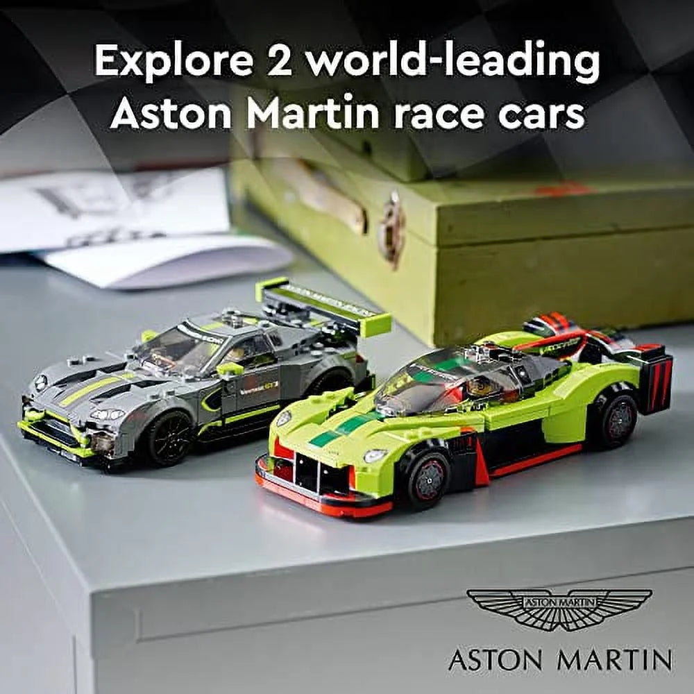 LEGO Speed Champions Aston Martin Valkyrie AMR Pro & Vantage GT3 76910 Race Car Toy Set L388314