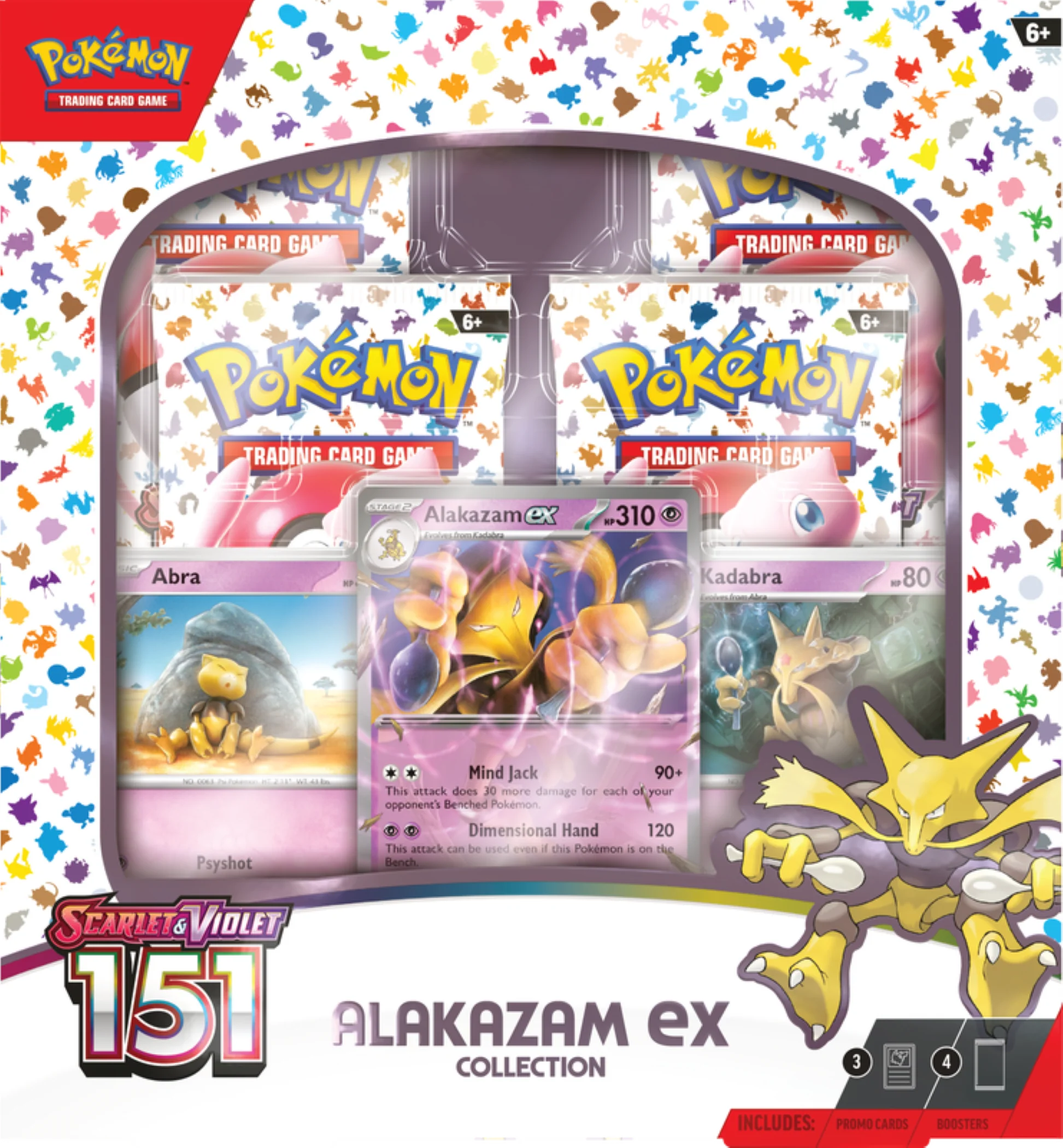 Pokemon Trading Card Games Scarlet & Violet 3.5 151 Collection Alakazam Ex - 4 Pokemon TCG: Scarlet & Violet—151 Booster Packs