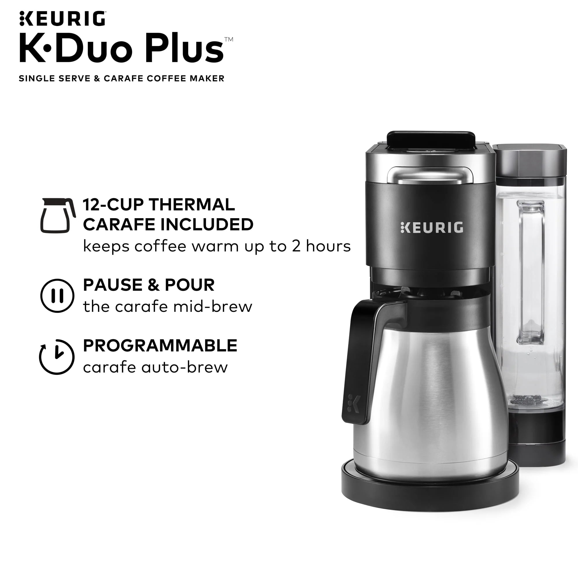 Keurig K-Duo Plus Single Serve & Carafe Coffee Maker F4389