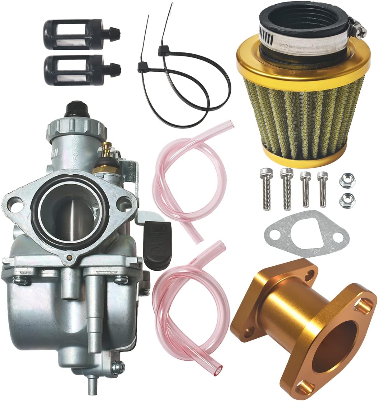 VM22 26mm Carburetor for Predator 212cc GX200 Engine with Intake Manifold Air Filter, 2 Pack E295