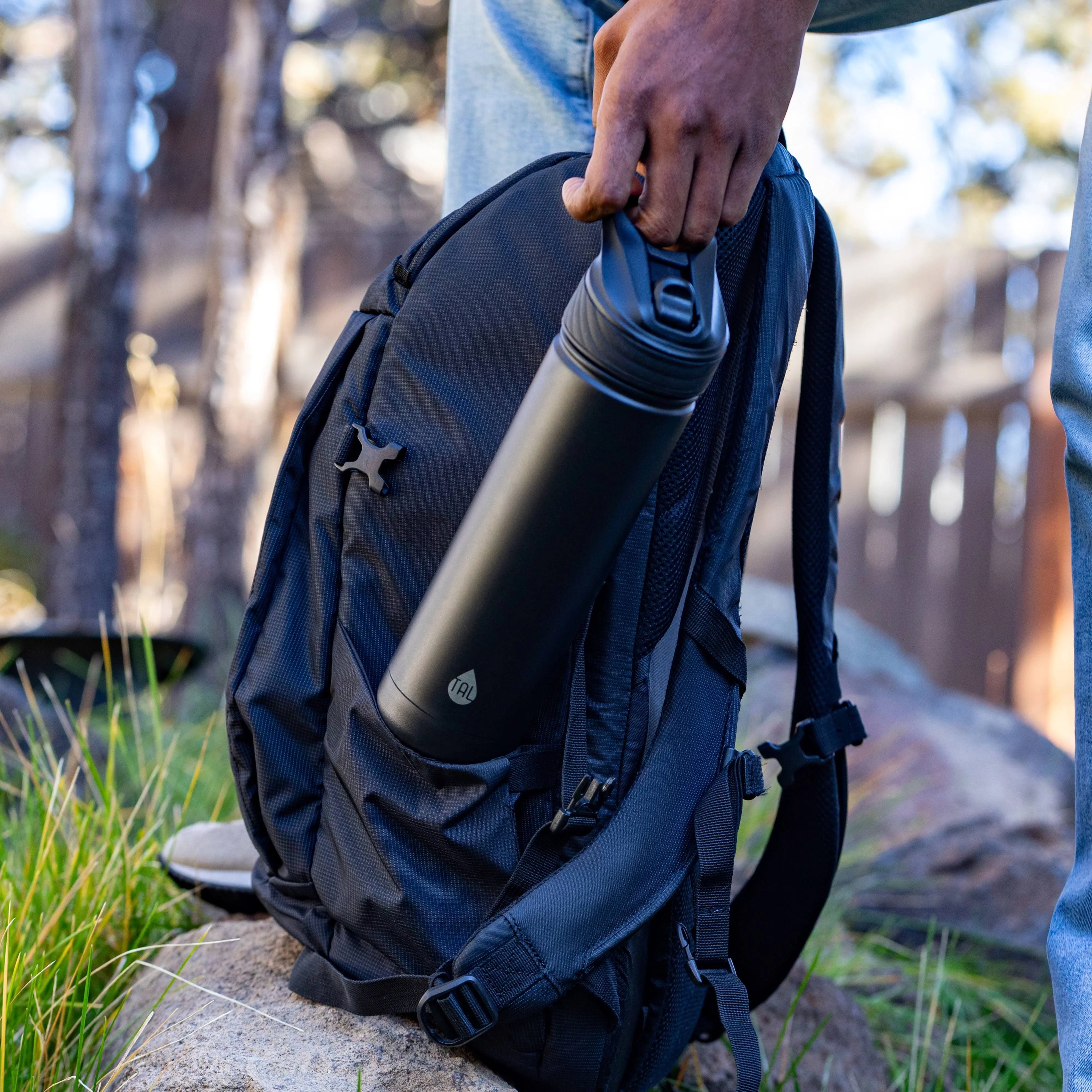TAL Stainless Steel Ranger Water Bottle 26 oz, Black K660538