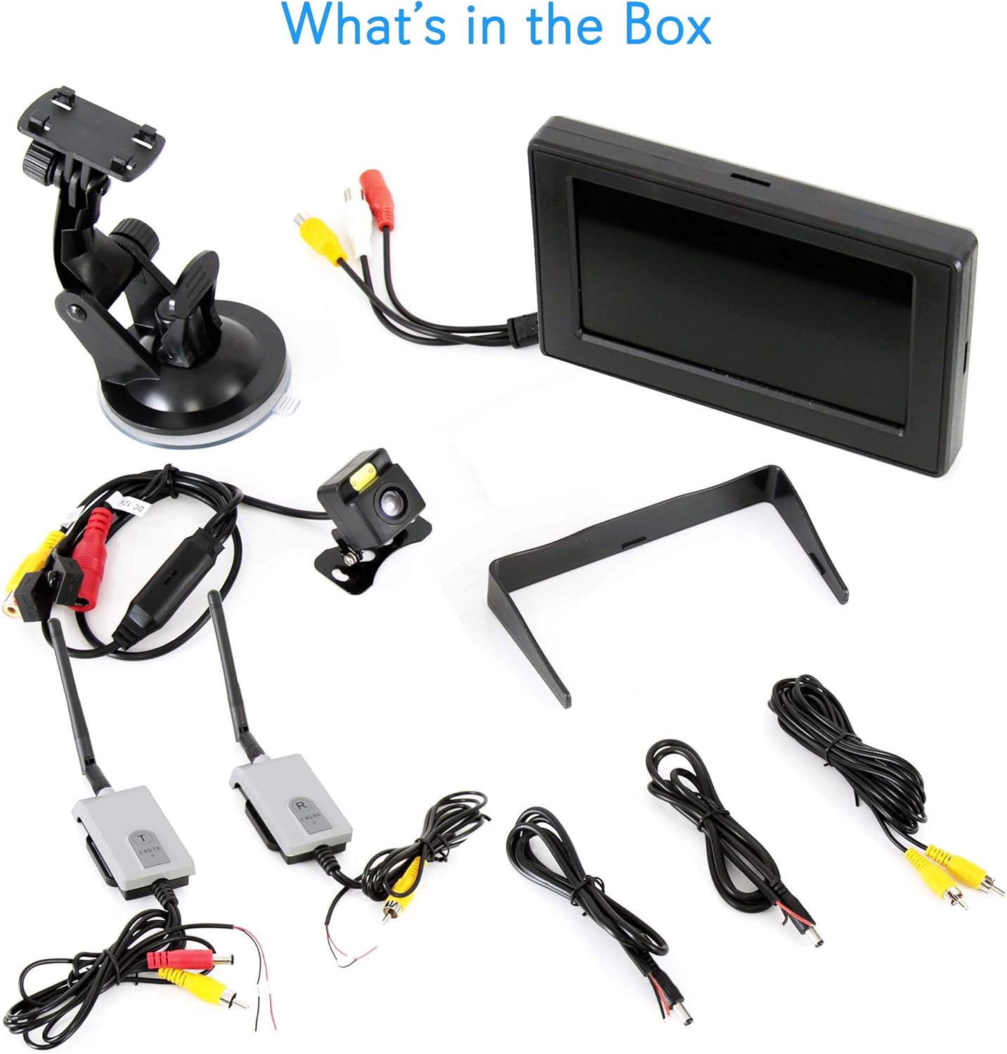 Pyle PLCM4580WIR Wireless Backup Rear View Camera with 4.3" Monitor, Night Vision, Pack of 2 D231303