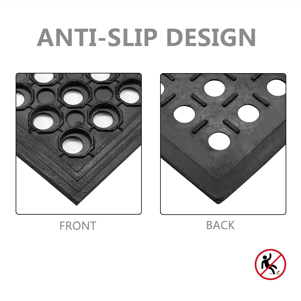Ktaxon Rubber Floor Mat with Holes, 60" x 36" Anti-Fatigue Non-Slip F567