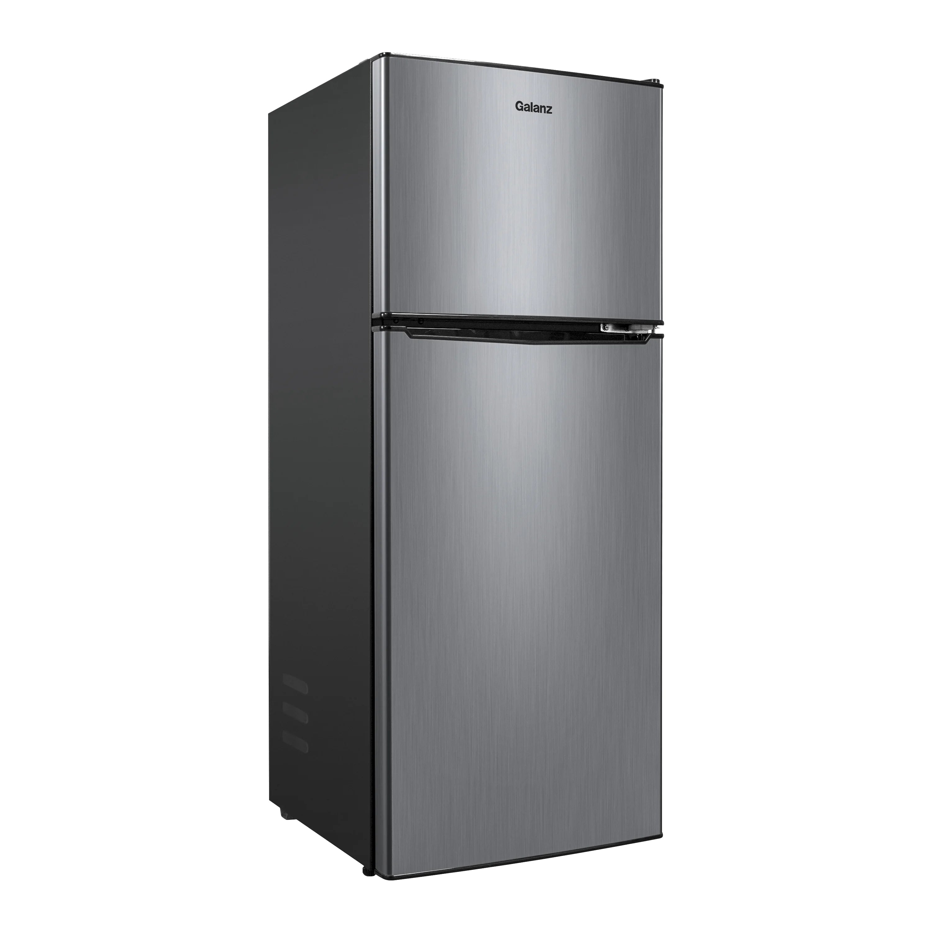 Galanz 4.6 Cu ft Two Door Mini Refrigerator with Freezer, Stainless Steel T8360