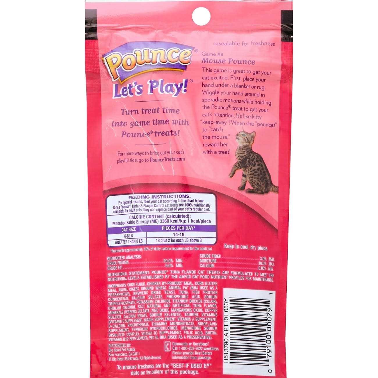Pounce Tartar Control Crunchy Tuna Cat Treats F625