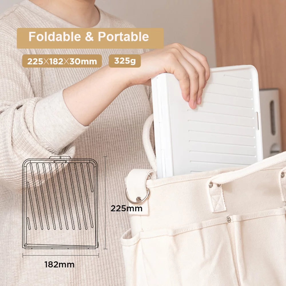 Dcenta Foldable Bottle Drying Rack with Tray for Bottles and Accessories T80324