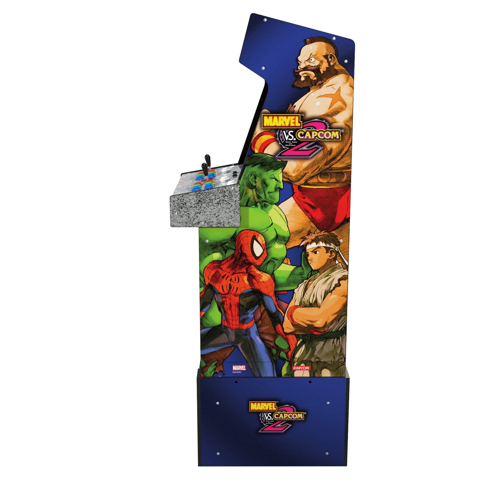 Arcade1up Marvel vs Capcom 2 Arcade with Lit Marquee and Riser F855