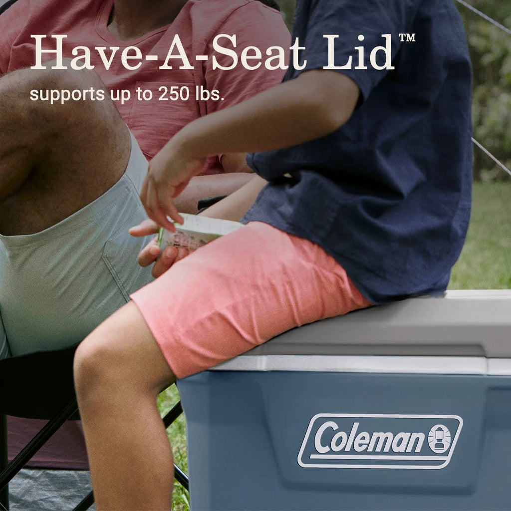 Coleman 316 Series 60QT Hard Chest Wheeled Cooler, Lakeside Blue E39508