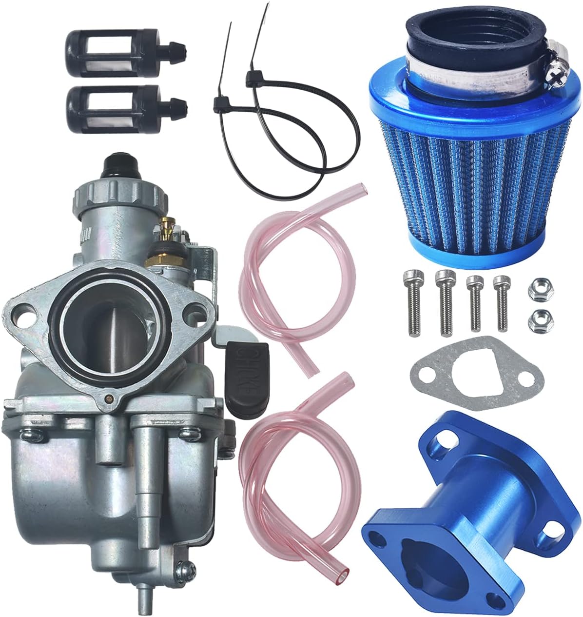 VM22 26mm Carburetor for Predator 212cc GX200 Engine with Intake Manifold Air Filter, 2 Pack E295