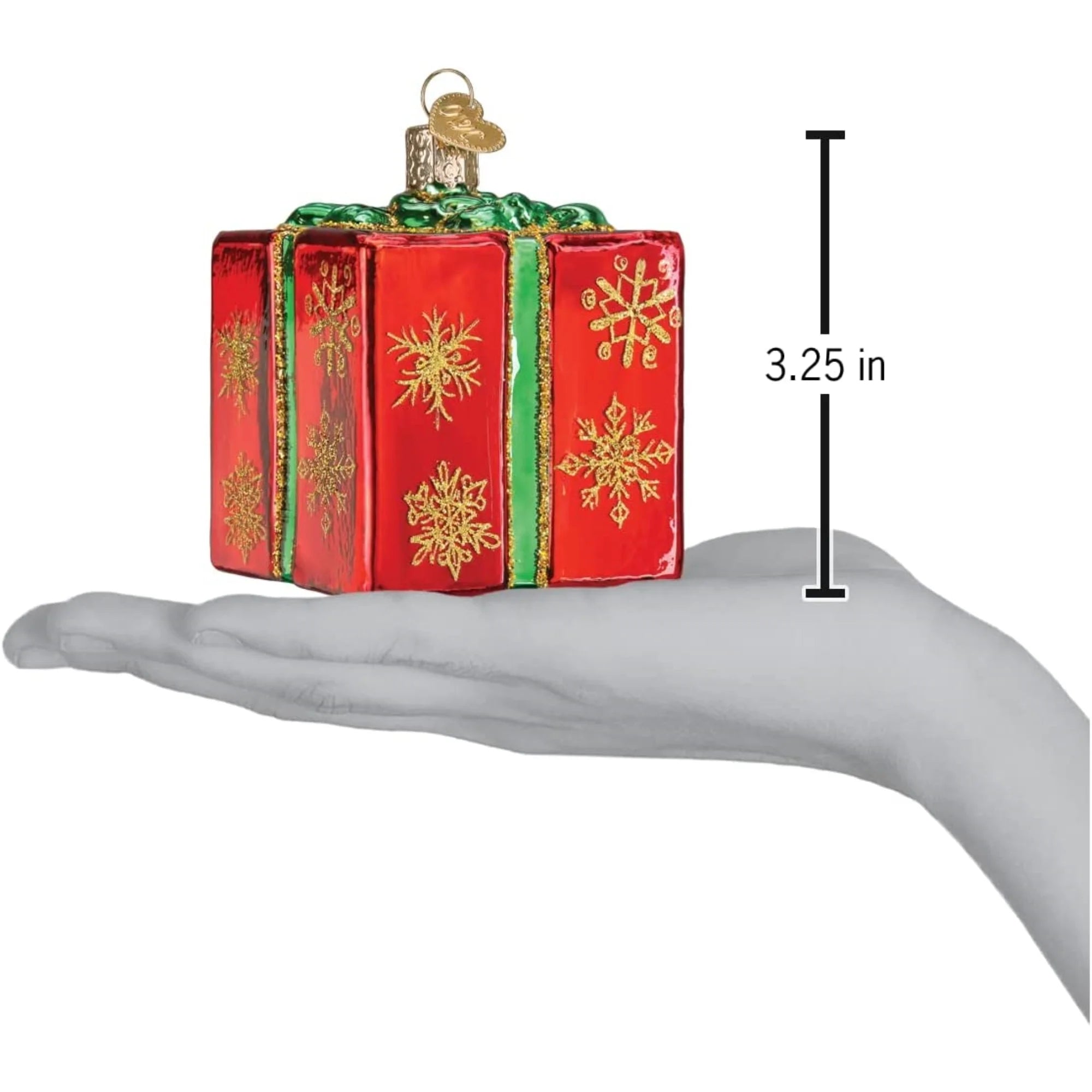 Old World Christmas Glass Blown Ornament with Red Gift Box D8869