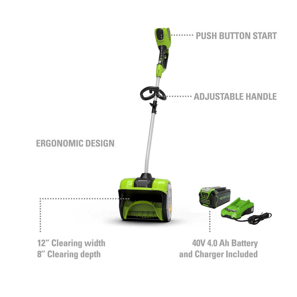 Greenworks 40V Single-Stage Battery Snow Blower P571