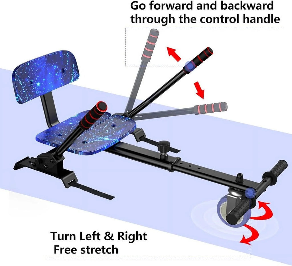 LIEAGLE Hoverboard with Seat Attachment, 6.5 inch Self Balancing Scooter S62540