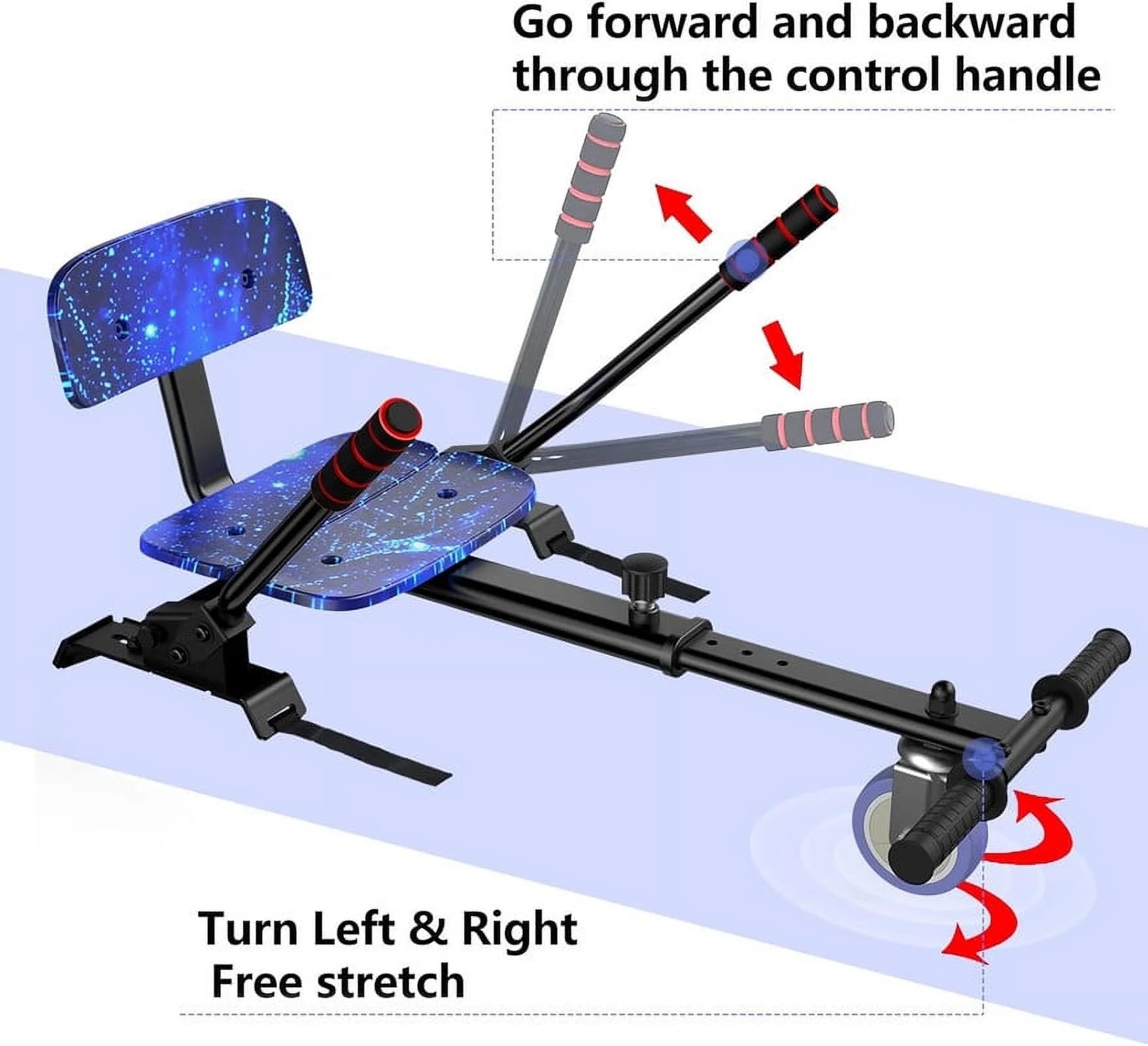 LIEAGLE Hoverboard with Seat Attachment, 6.5 inch Self Balancing Scooter S62540
