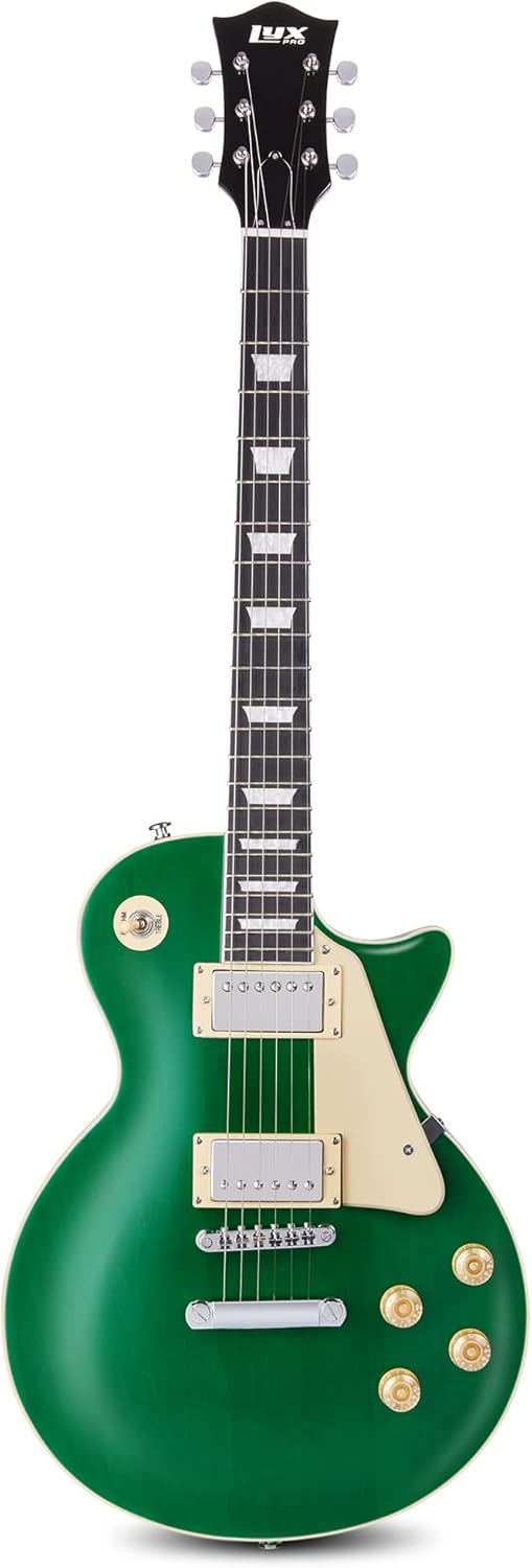 LyxPro 39" SB Series Electric Guitar Les Paul-Style Kit, Mahogany Wood, Black T598967