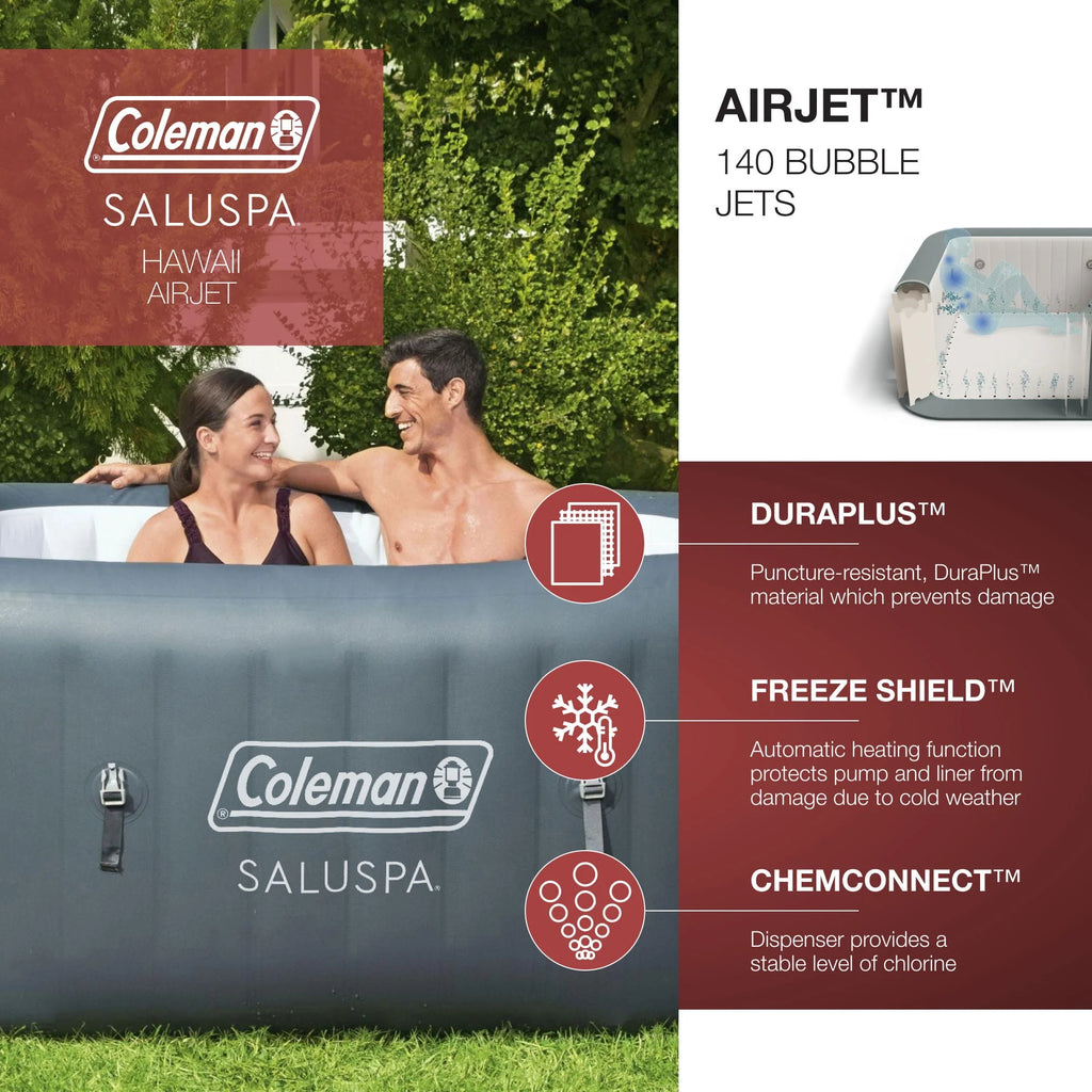Coleman SaluSpa Atlantis AirJet Inflatable Hot Tub with 140 Jets B836