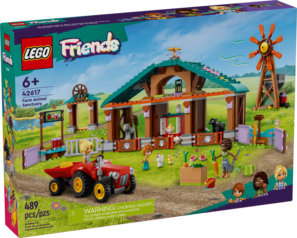 LEGO Friends Farm Animal Sanctuary and Tractor Toy, 3 Mini-Dolls, 5 Animals, Ages 6+ Y945