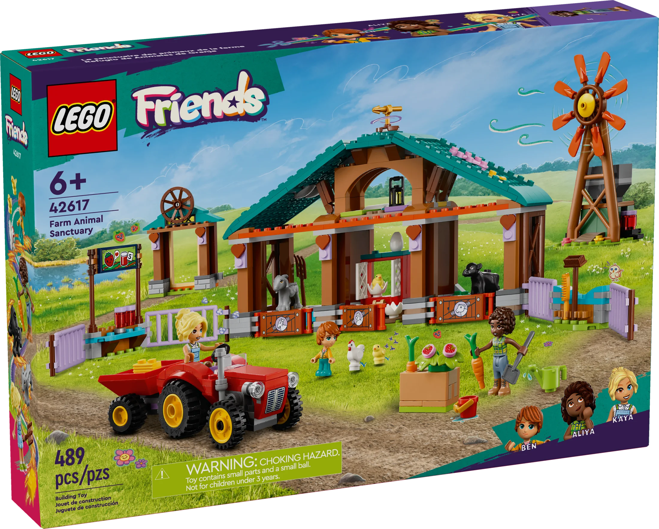 LEGO Friends Farm Animal Sanctuary and Tractor Toy, 3 Mini-Dolls, 5 Animals, Ages 6+ Y945