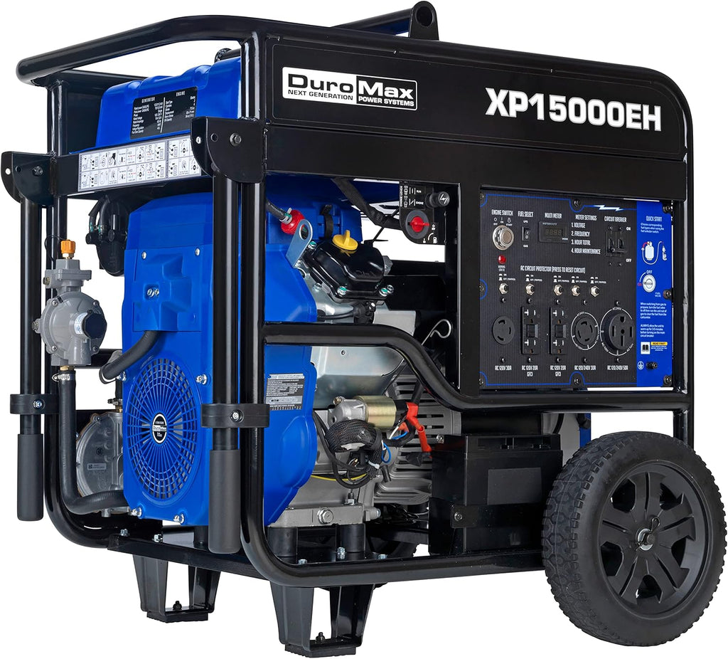 DuroMax XP10000EH Dual Fuel Portable Generator 10000 Watt Electric Start N96690