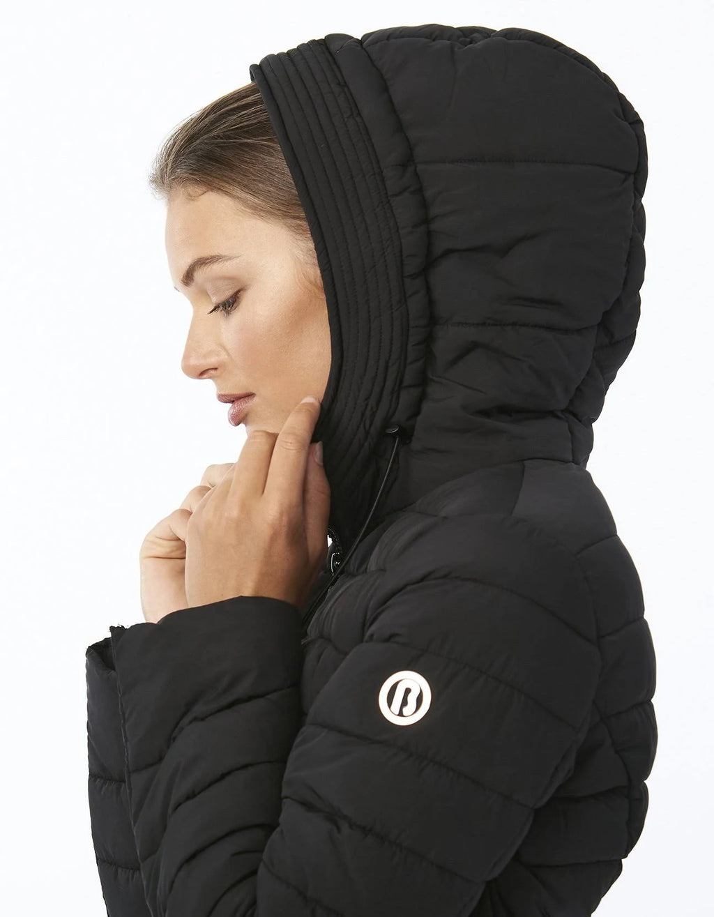 Bernardo EcoPlume Quilted Micro Touch Coat Black N42255