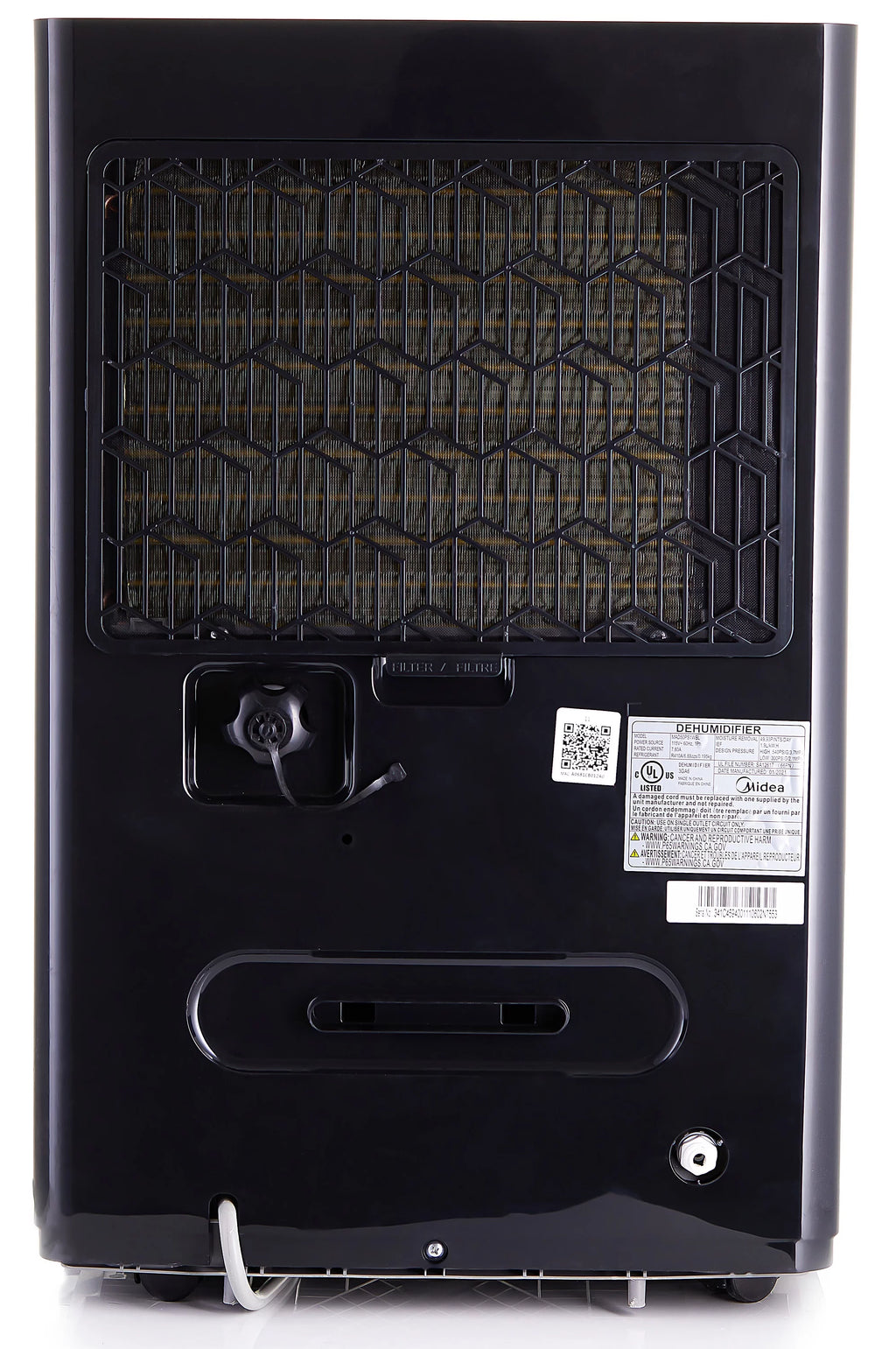 Midea 50-Pint Smart Dehumidifier with Pump, Energy Star, Black D8870