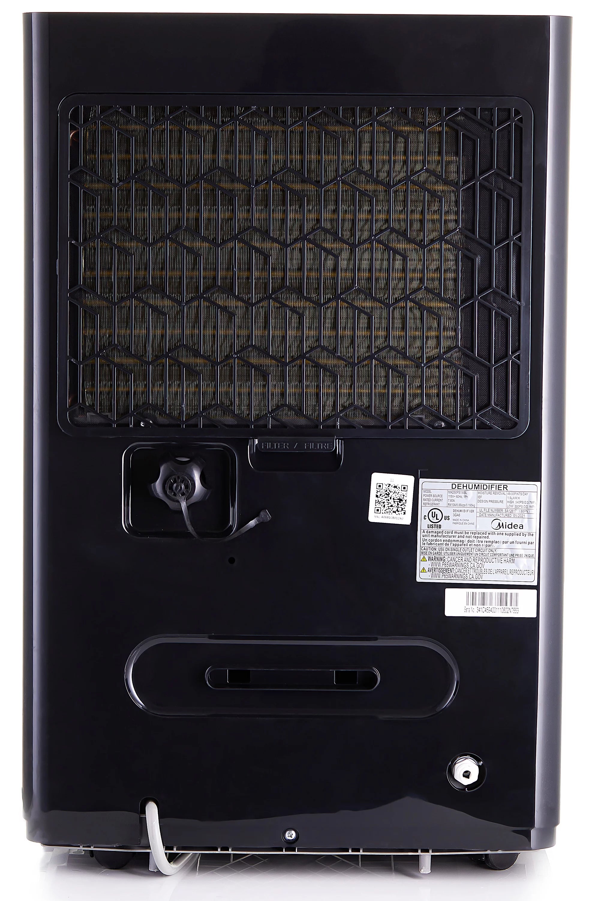 Midea 50-Pint Smart Dehumidifier with Pump, Energy Star, Black D8870