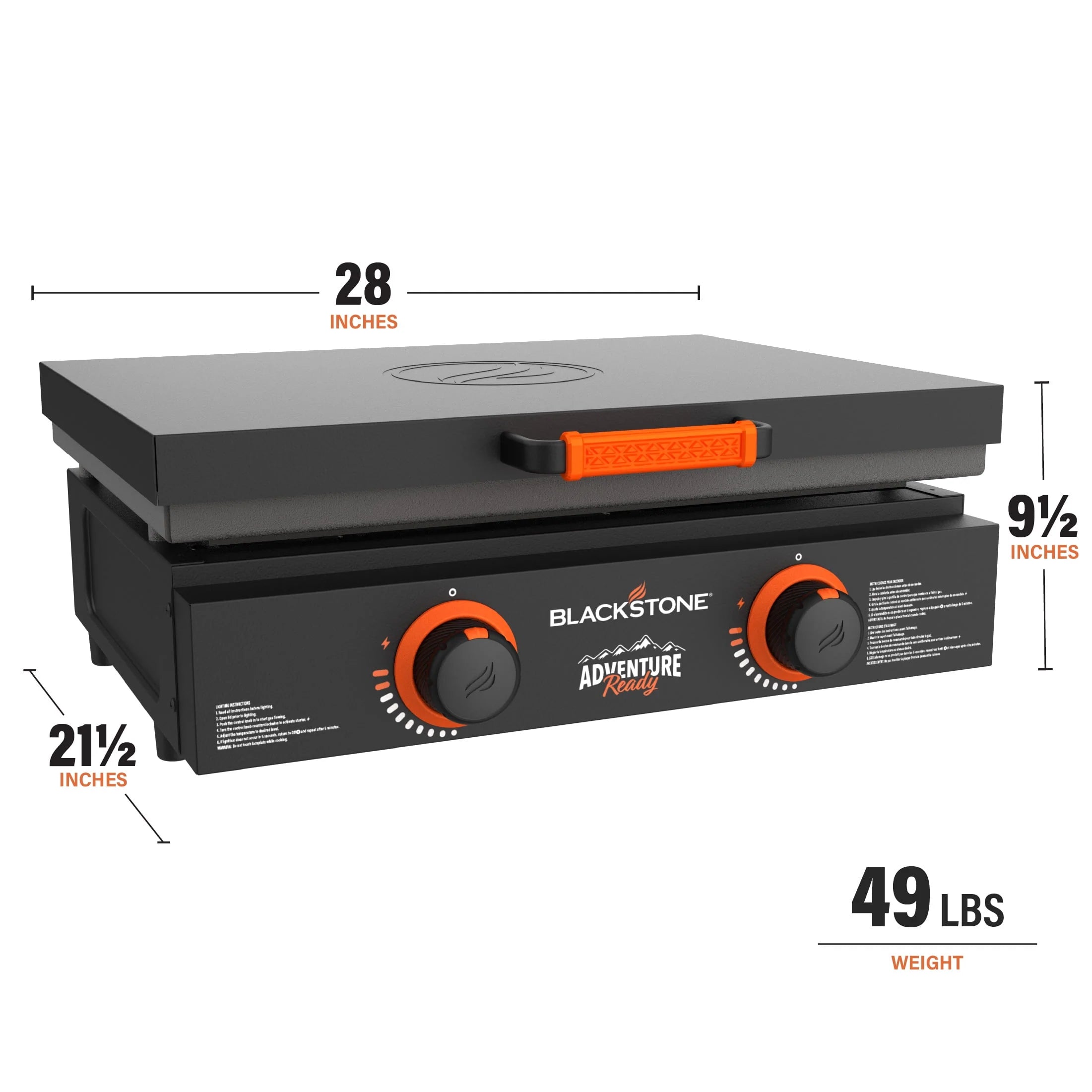 Blackstone Adventure Ready 2-Burner 22 Propane Griddle with Hard Cover O28104