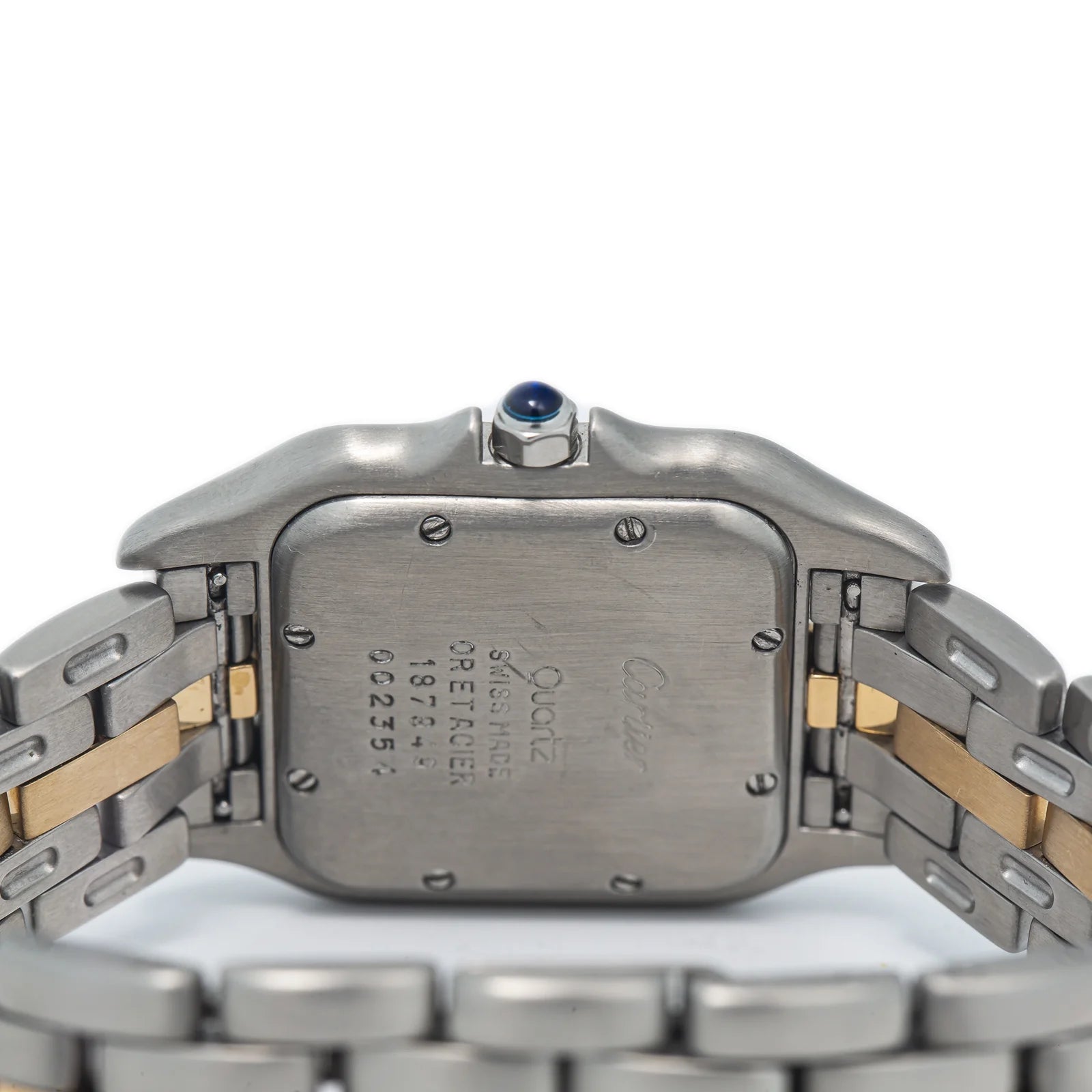 Cartier Panthere 18k Yellow Two Tone Quartz White Dial Watch 27mm C396