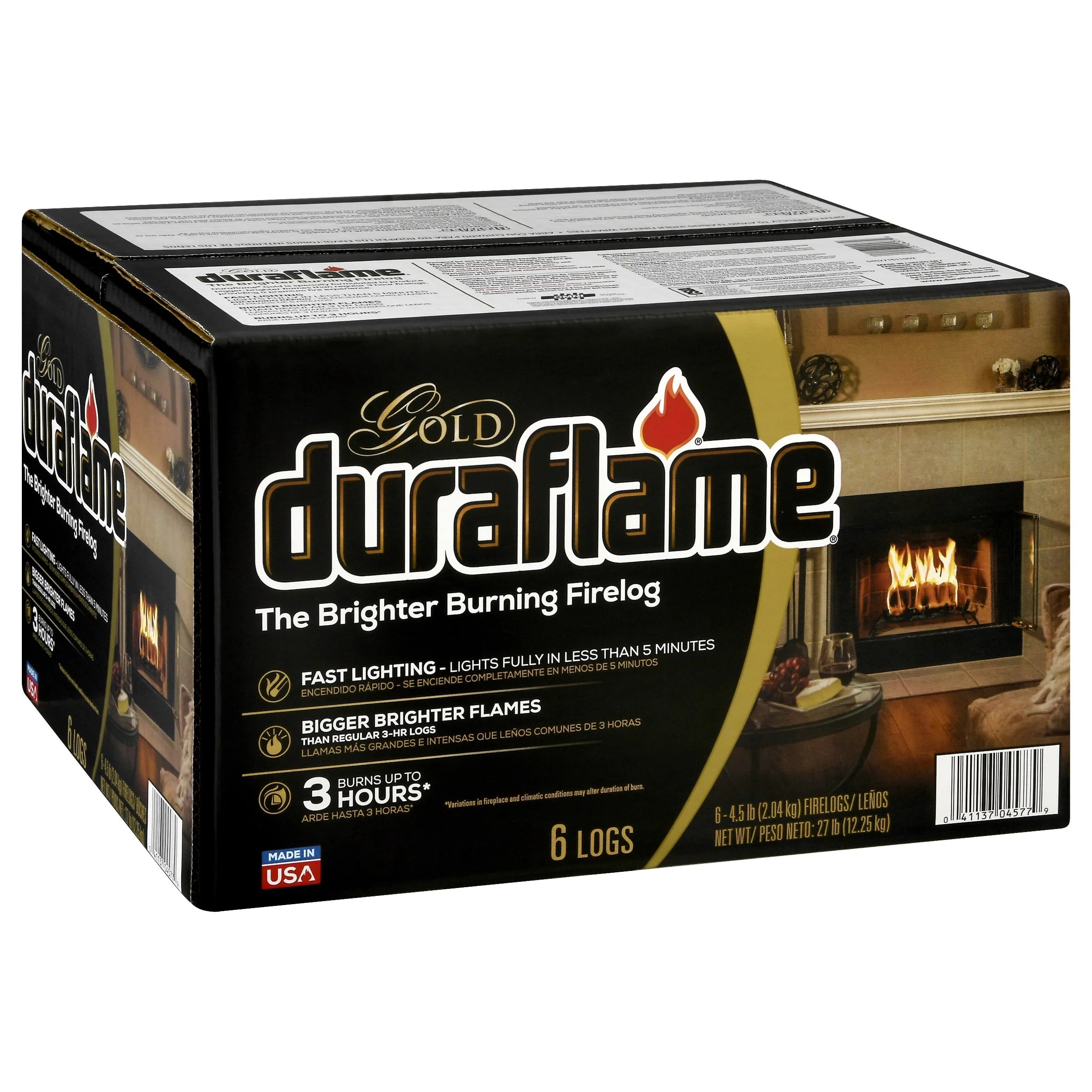 Duraflame Gold Ultra Premium Firelogs 4.5 lb, 6-Pack D540
