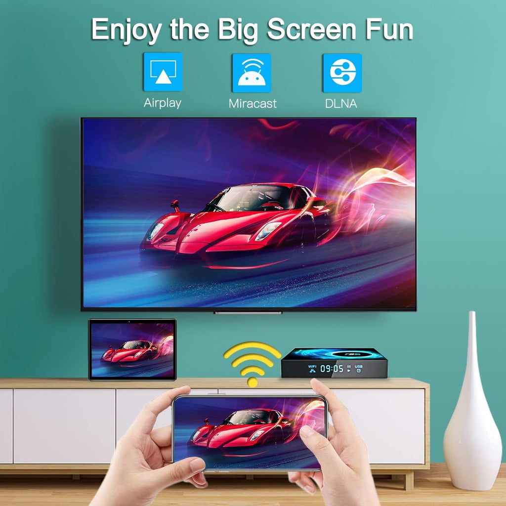 T95 Android 10.0 TV Box 4GB RAM 128GB ROM Dual-Band WiFi Bluetooth 4K UHD H262083