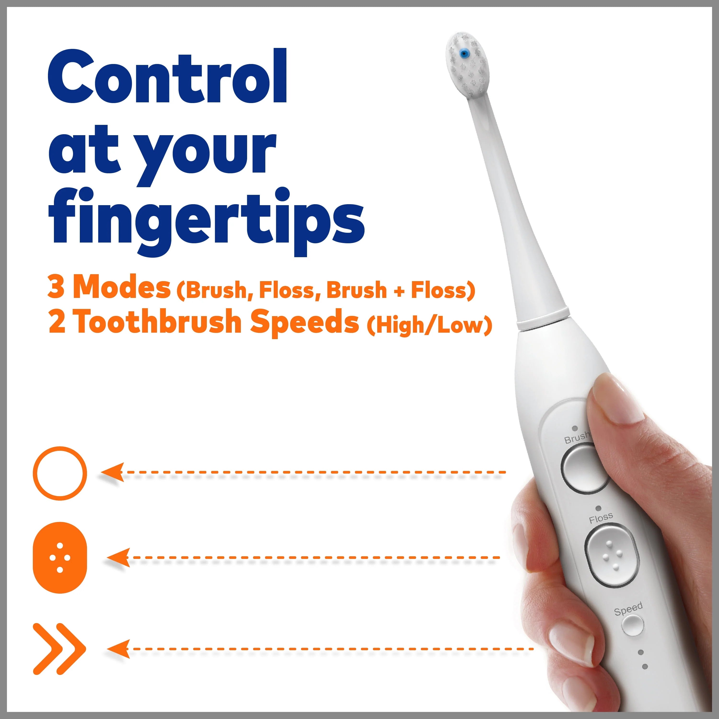 Waterpik Sonic-Fusion 2.0 Flossing Toothbrush, Electric Toothbrush & Water Flosser, White O257