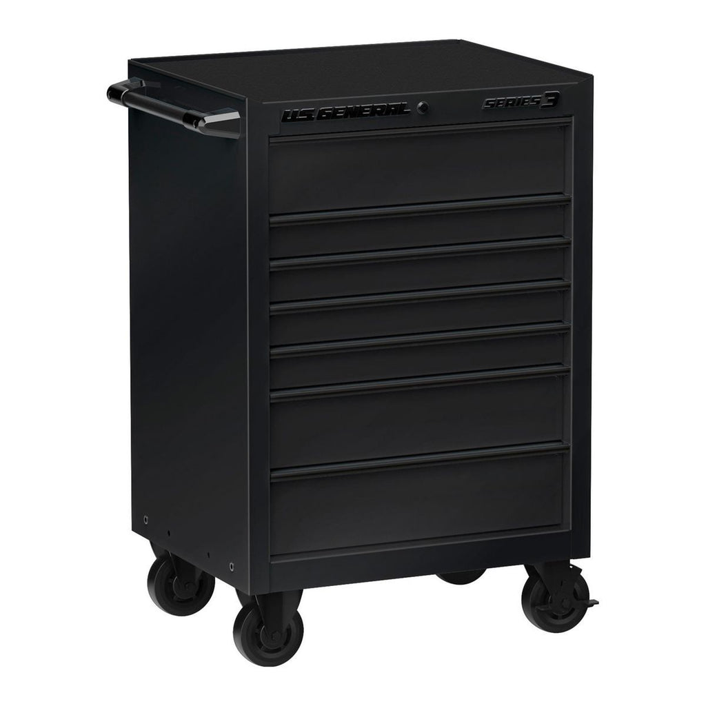 U.S. GENERAL 27 in. x 22 in. Roll Cab, Series 3, Black R13167