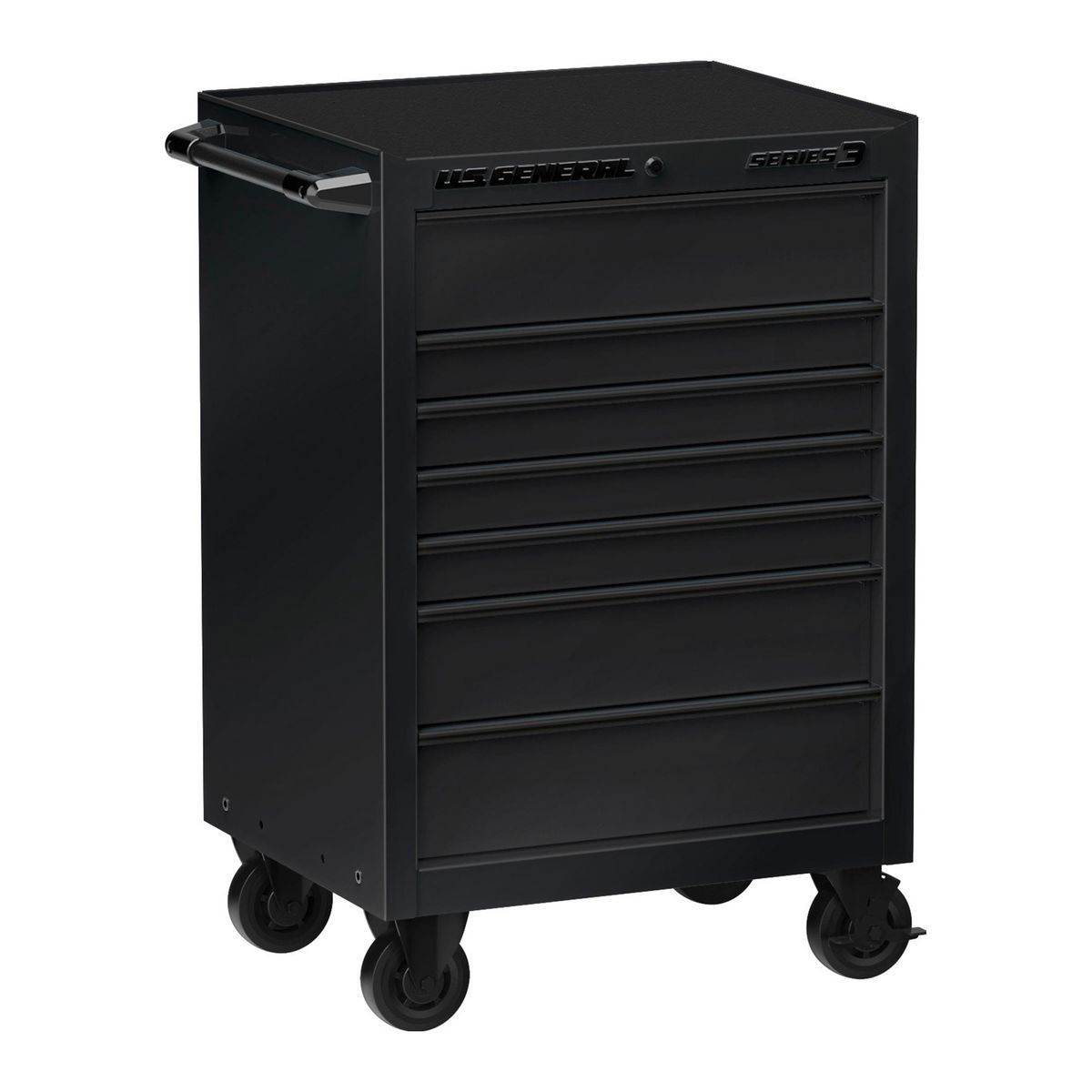 U.S. GENERAL 27 in. x 22 in. Roll Cab, Series 3, Black R13167